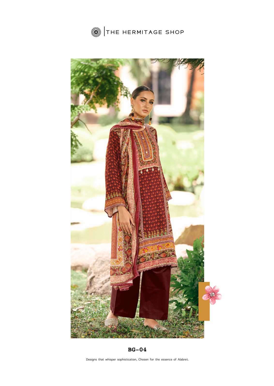 bagh edition-4 by hermitage exclusive designer casual wear salwar kameez supplier 
