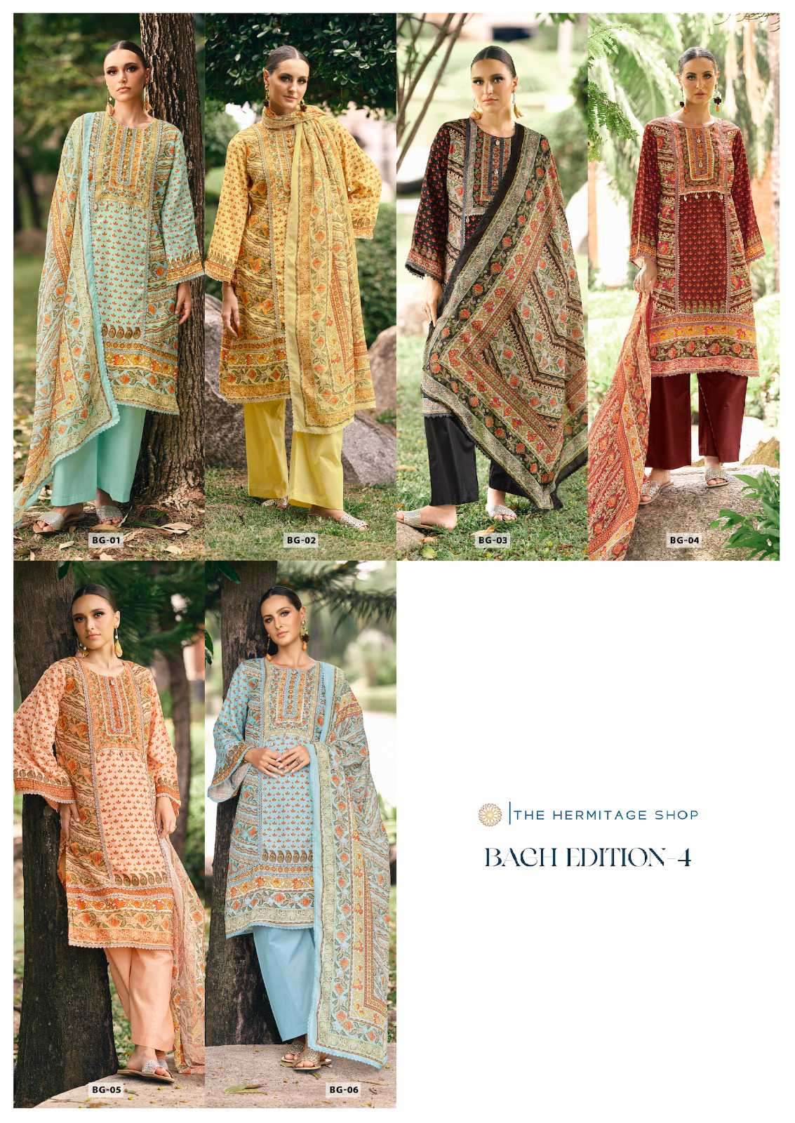 bagh edition-4 by hermitage exclusive designer casual wear salwar kameez supplier 