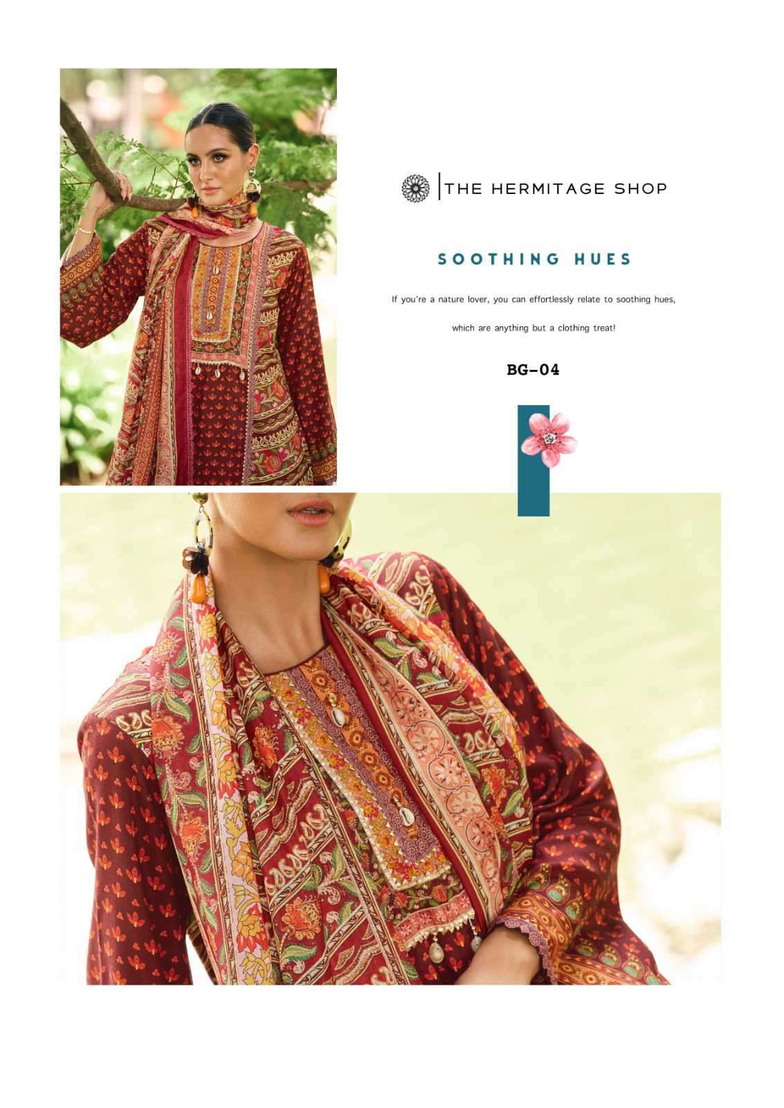 bagh edition-4 by hermitage exclusive designer casual wear salwar kameez supplier 