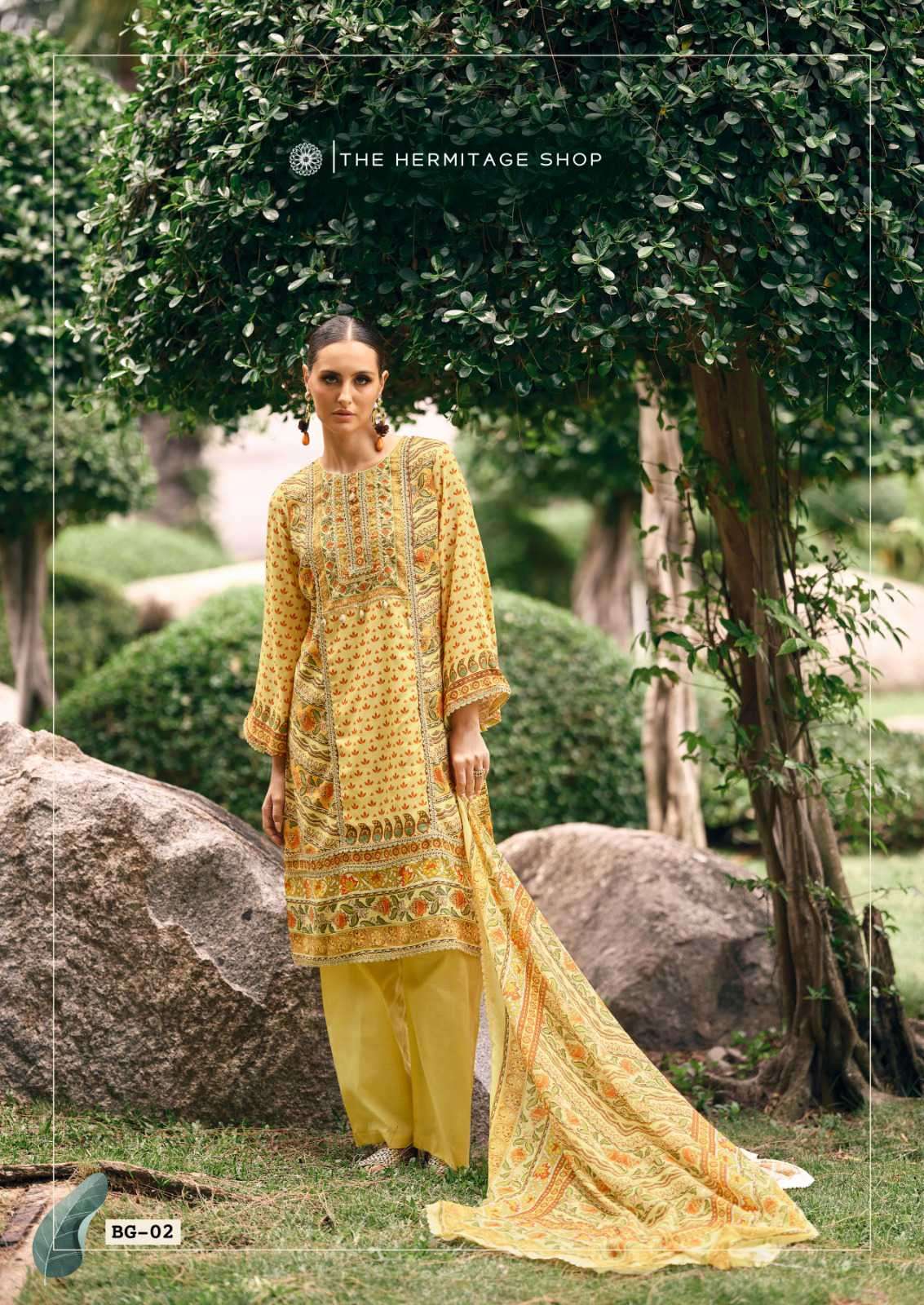 bagh edition-4 by hermitage exclusive designer casual wear salwar kameez supplier 