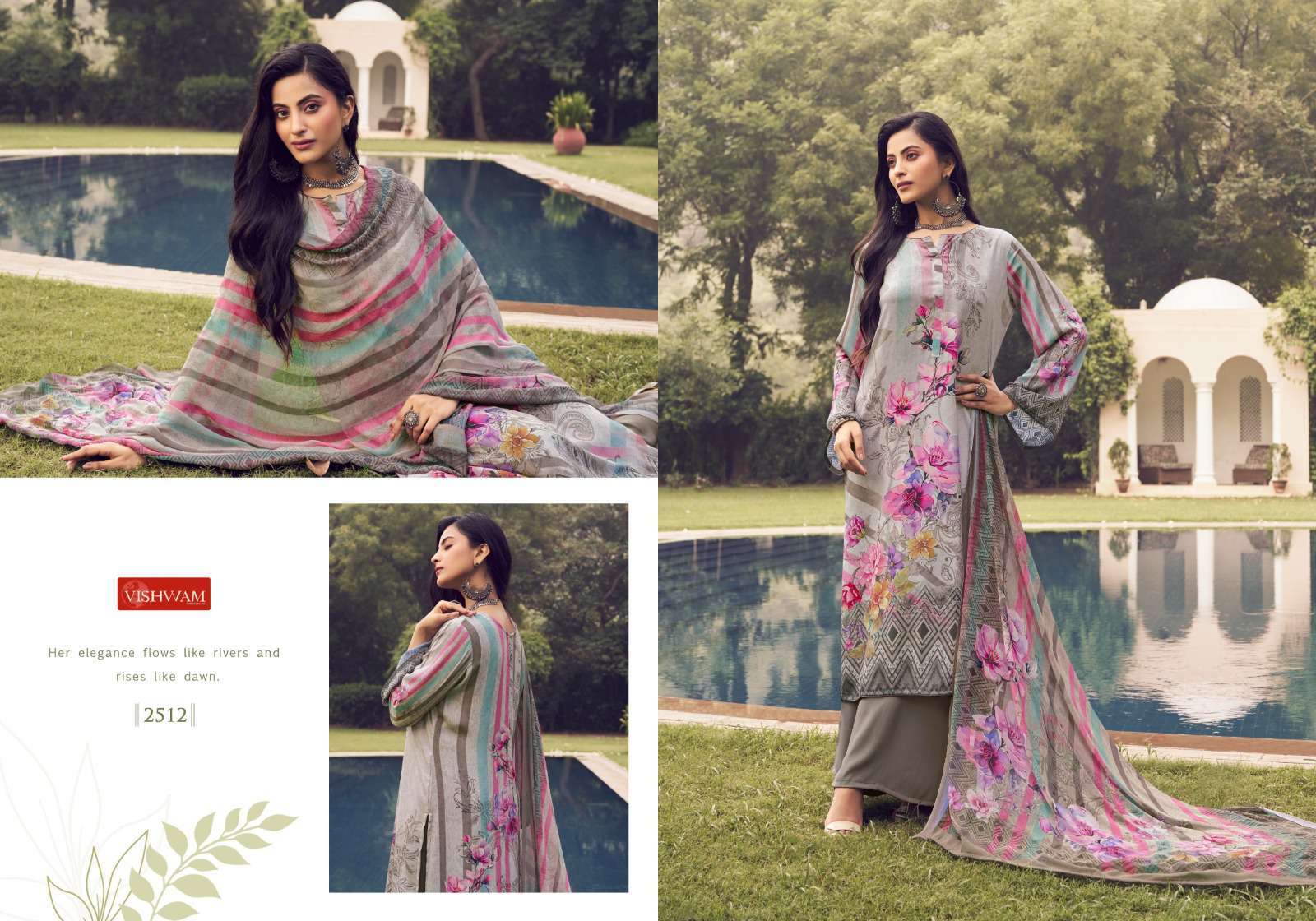 cafe latte vol-21 by vishwam colors designer casual wear salwar kameez wholesaler surat