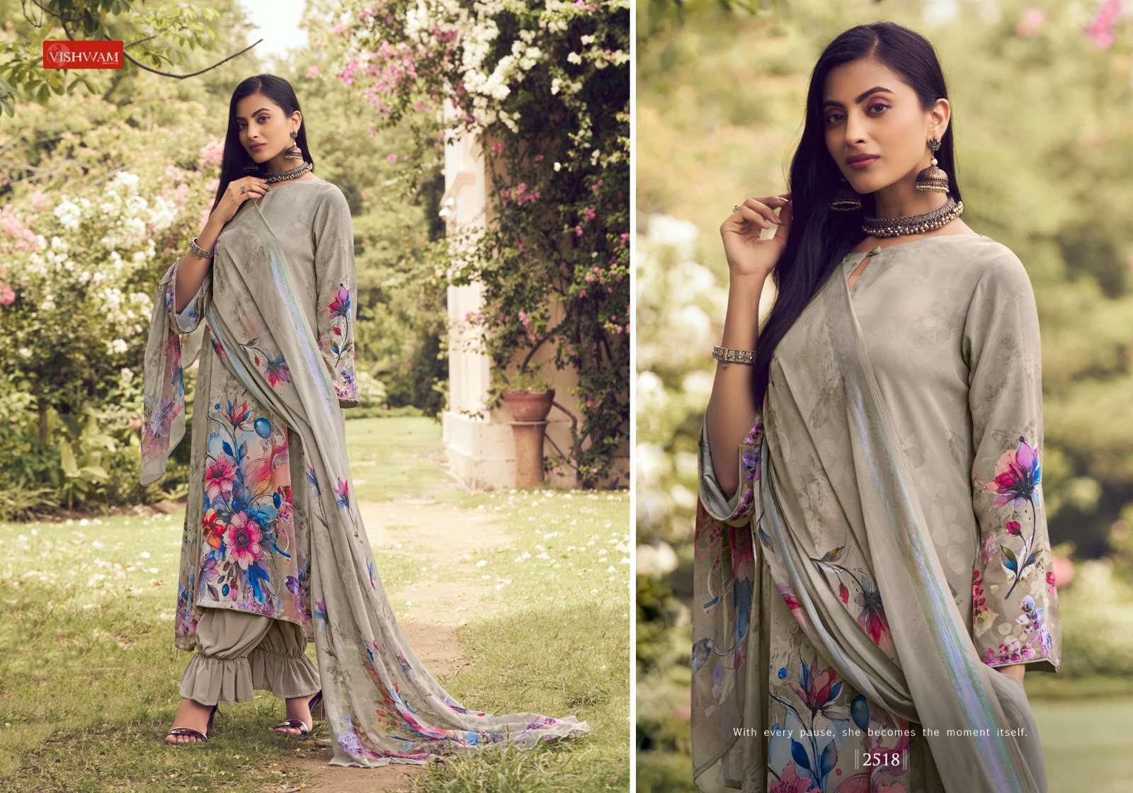 cafe latte vol-21 by vishwam colors designer casual wear salwar kameez wholesaler surat