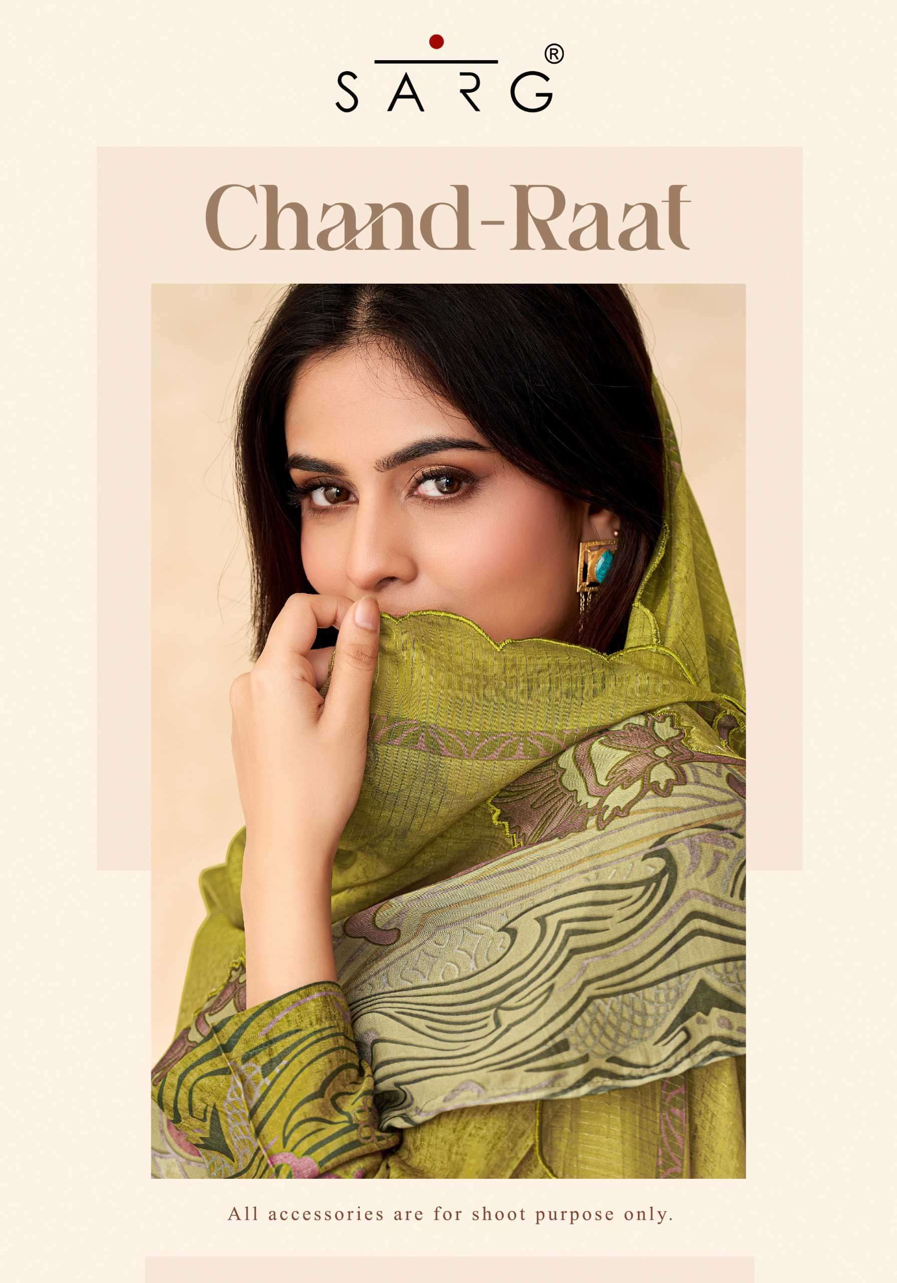 chand raat by sarg colors latest designer casual wear muslin suit wholesaler 