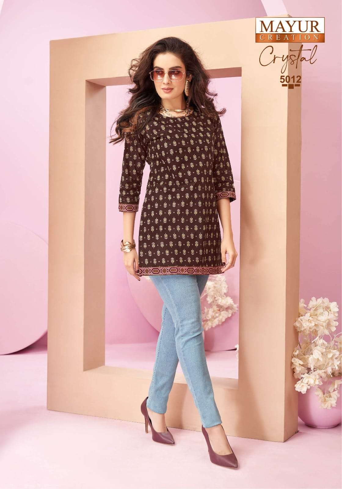 crystal vol-5 by mayur creation colors daily wear cotton short top supplier 