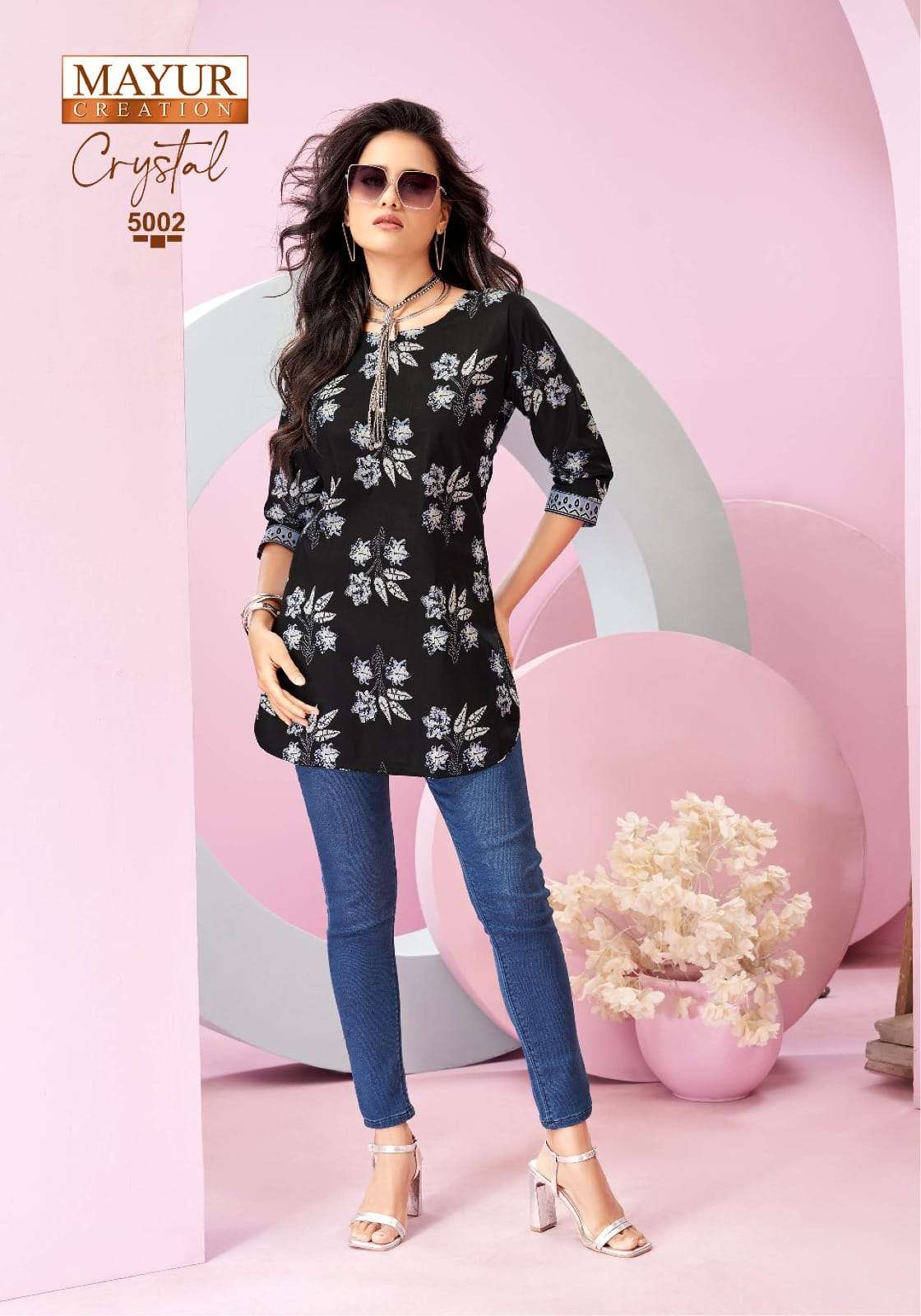 crystal vol-5 by mayur creation colors daily wear cotton short top supplier 