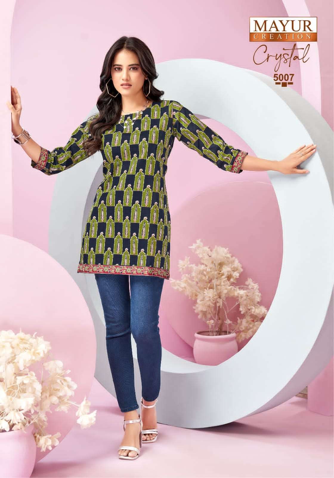 crystal vol-5 by mayur creation colors daily wear cotton short top supplier 