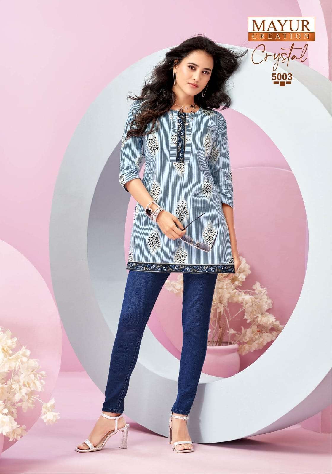 crystal vol-5 by mayur creation colors daily wear cotton short top supplier 