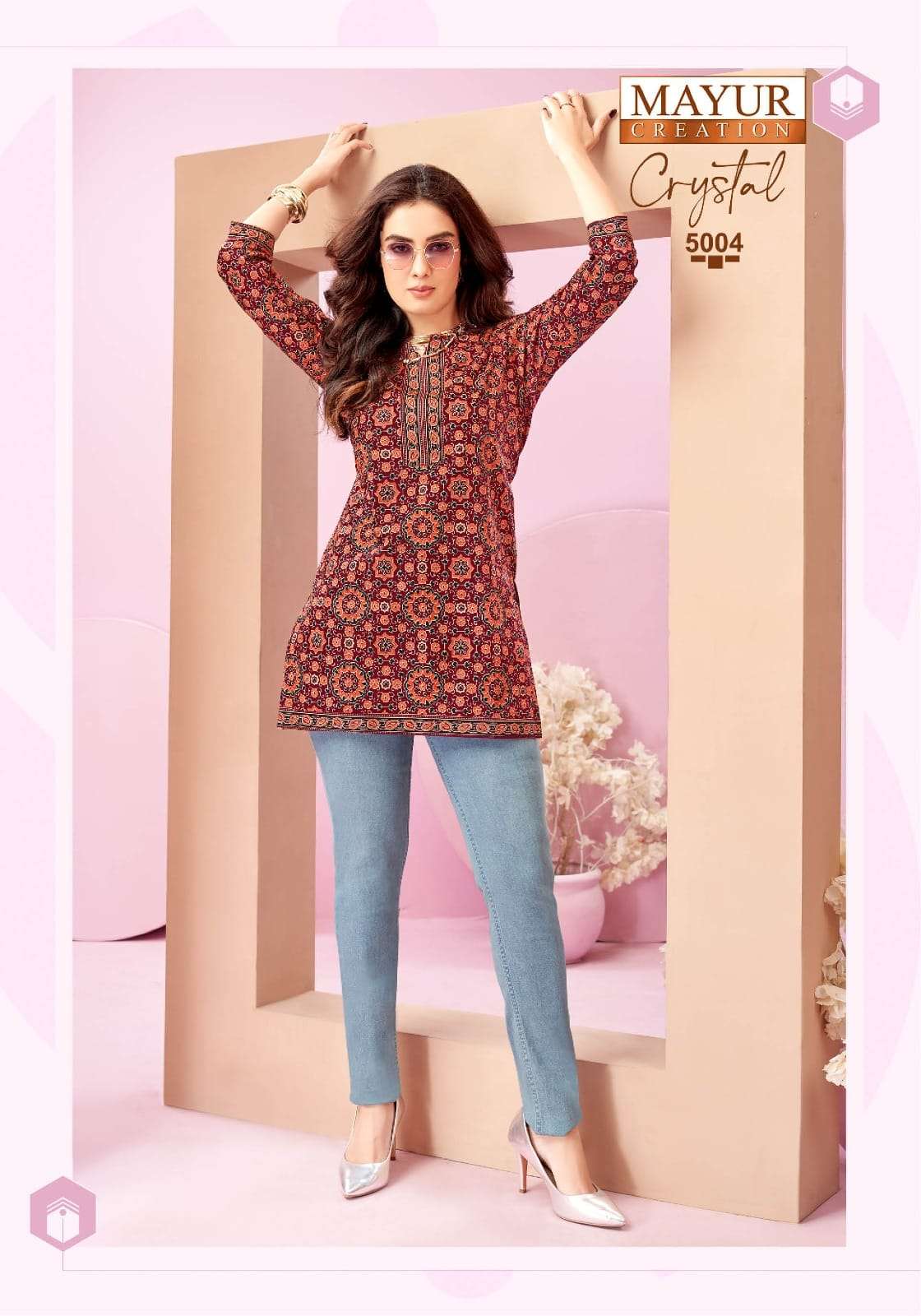 crystal vol-5 by mayur creation colors daily wear cotton short top supplier 