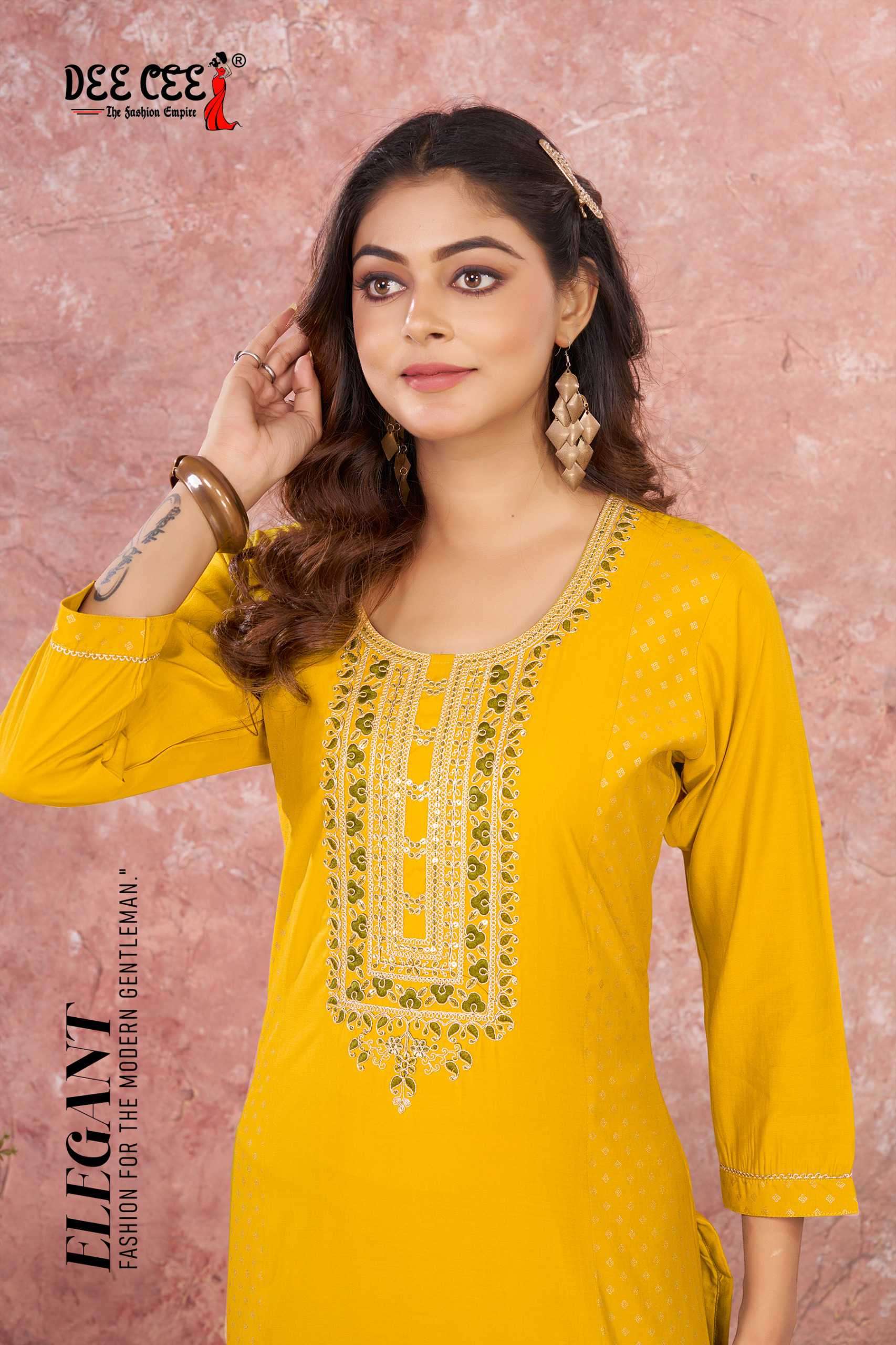 eesha by deecee colors best designer casual wear roman silk readymade kurti supplier 