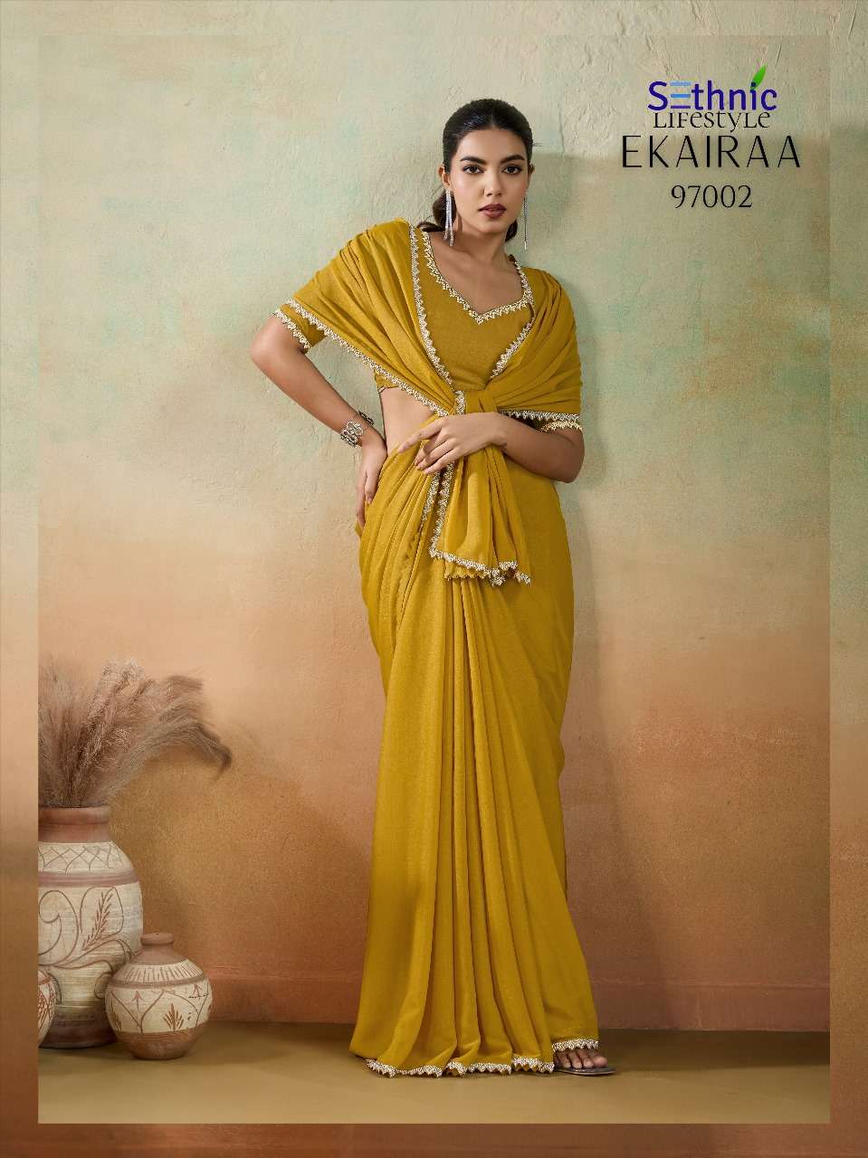 ekairaa by sethnic lifestyle colors best designer party wear saree wholesaler surat