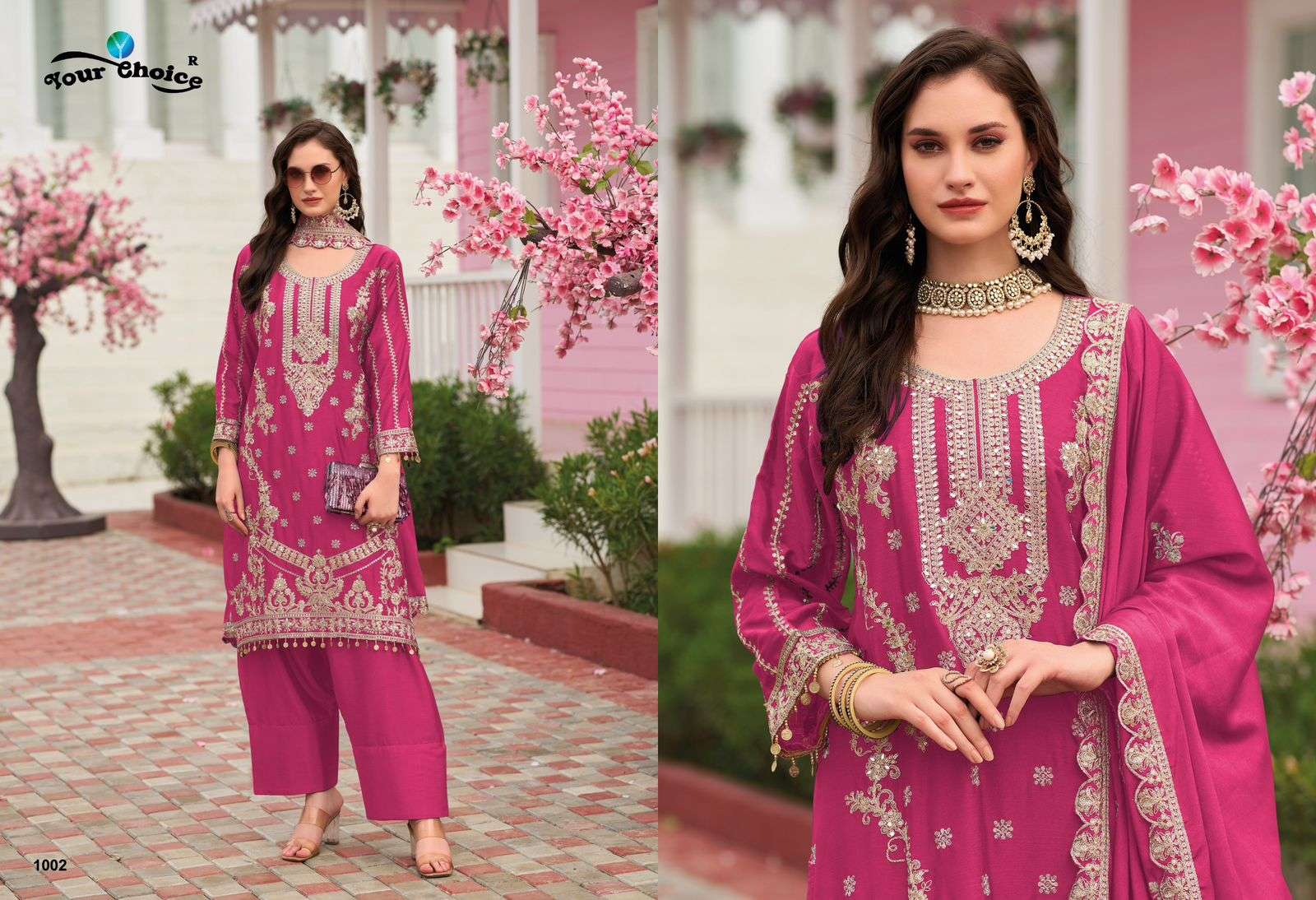 farasi by your choice colors exclusive designer party wear redymade suit wholesaler 