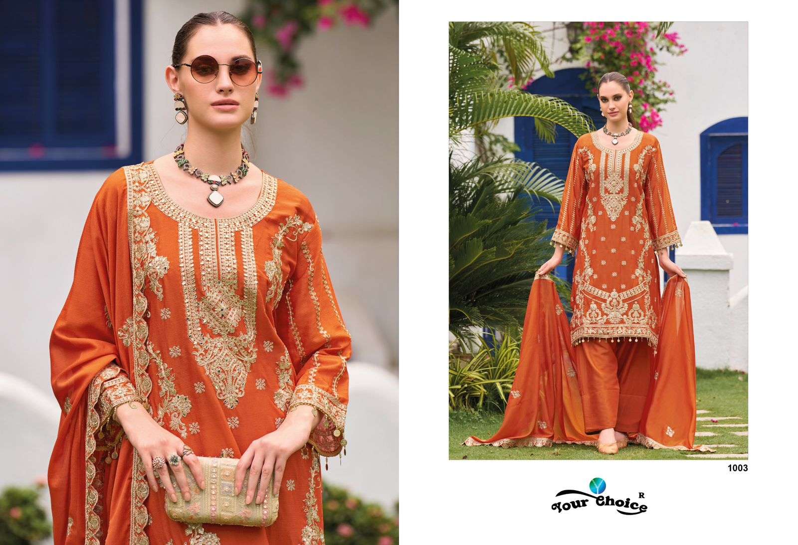 farasi by your choice colors exclusive designer party wear redymade suit wholesaler 