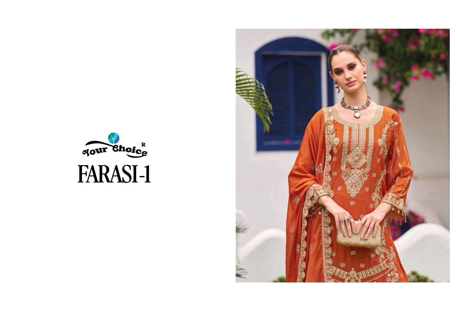 farasi by your choice colors exclusive designer party wear redymade suit wholesaler 