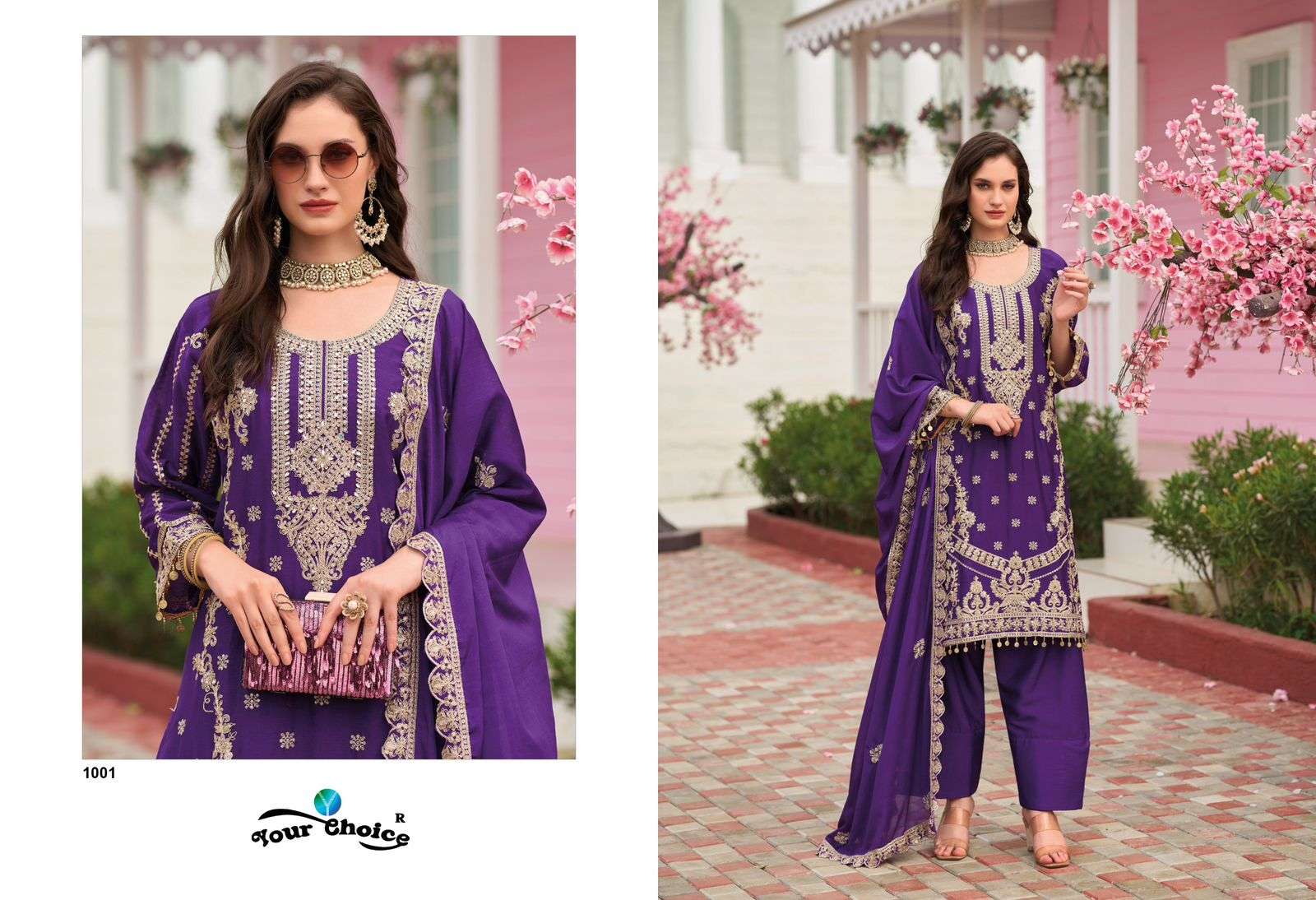 farasi by your choice colors exclusive designer party wear redymade suit wholesaler 