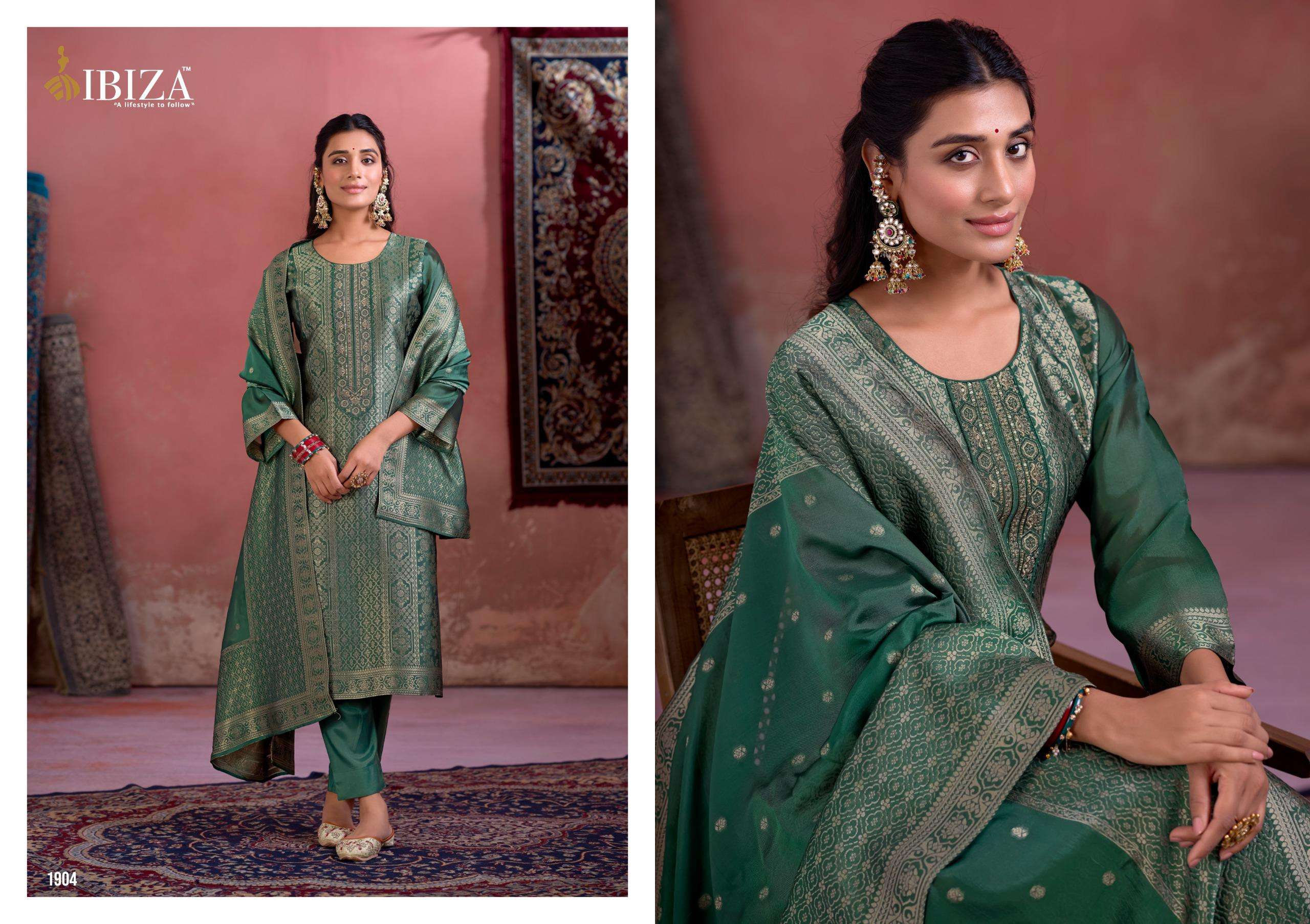 freya by ibiza colors exclusive designer embroidered banglory silk suit wholesaler 