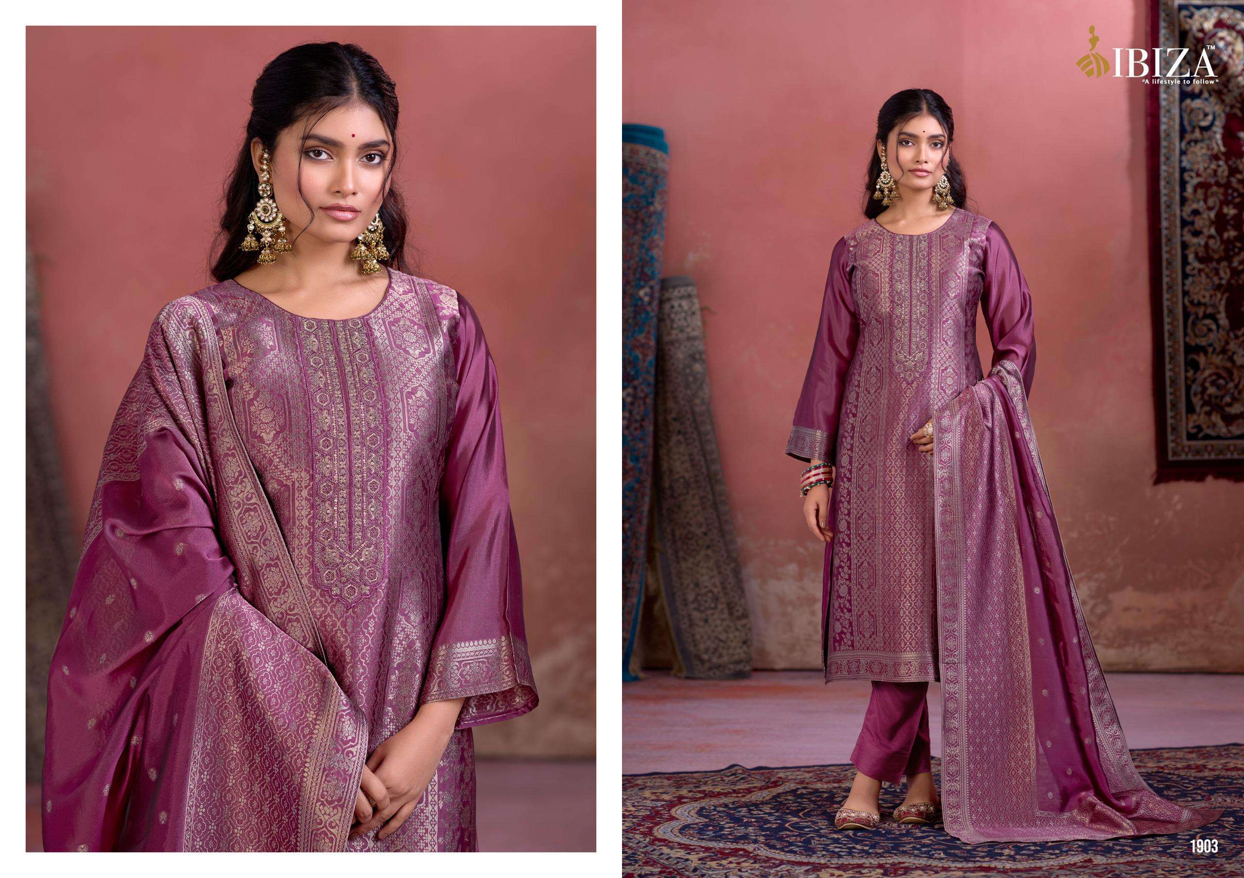 freya by ibiza colors exclusive designer embroidered banglory silk suit wholesaler 