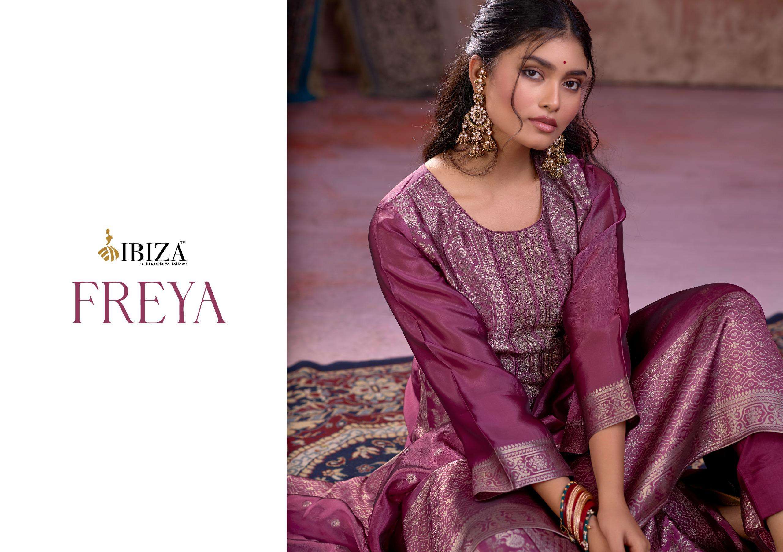 freya by ibiza colors exclusive designer embroidered banglory silk suit wholesaler 