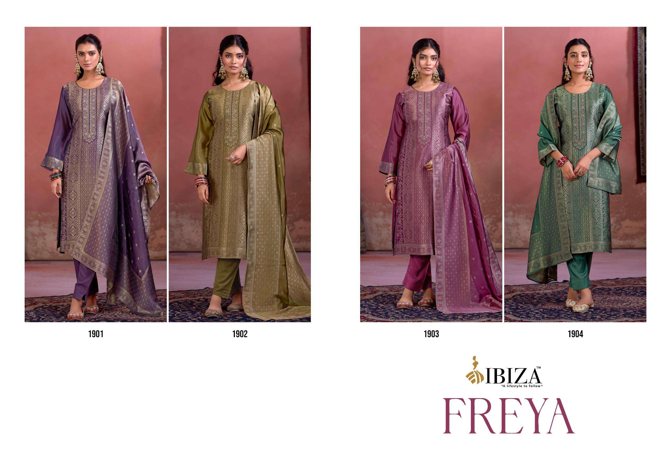 freya by ibiza colors exclusive designer embroidered banglory silk suit wholesaler 