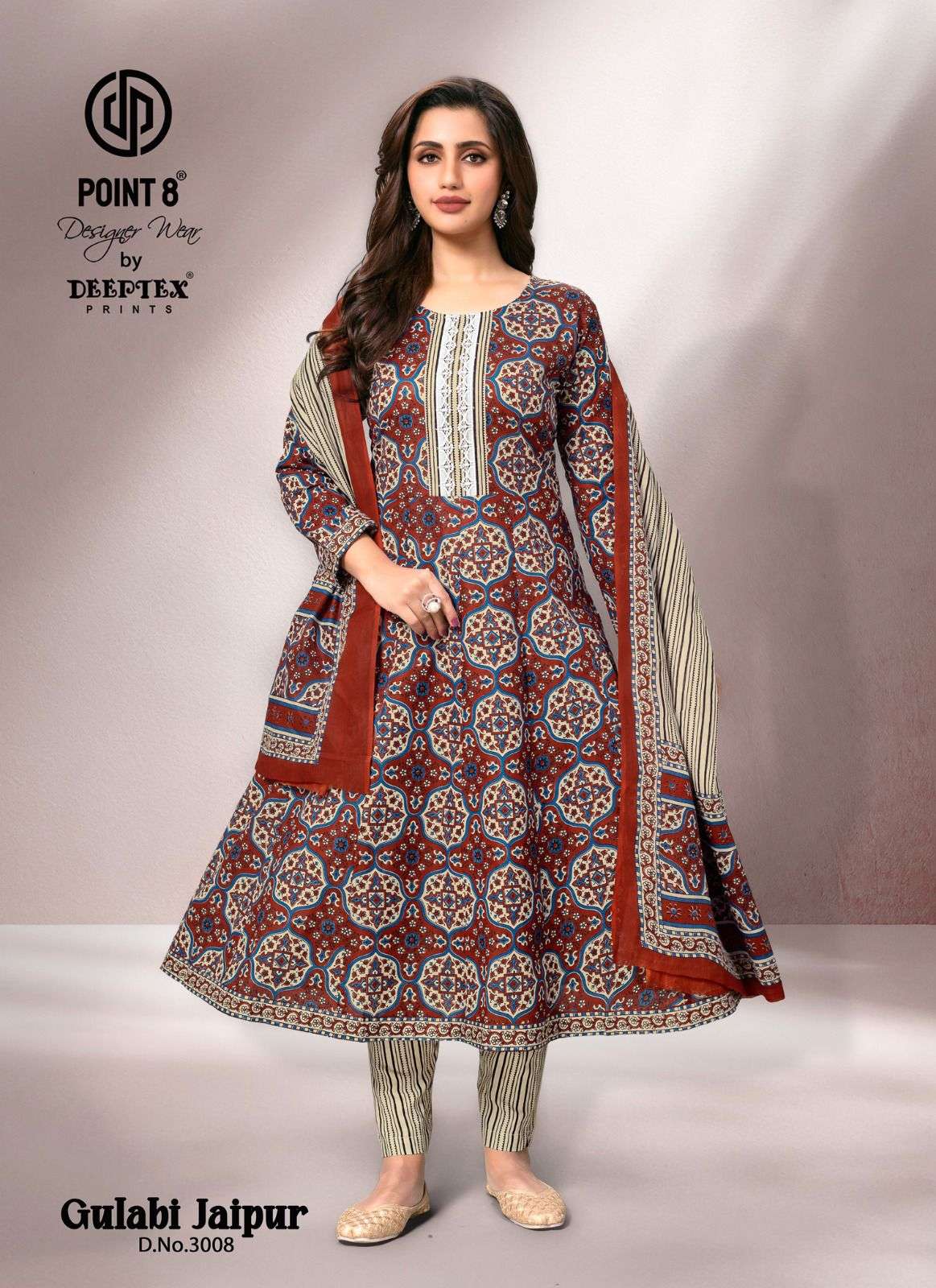 gulabi jaipur vol-3 by deeptex colors casual wear cotton anarkali style collection surat