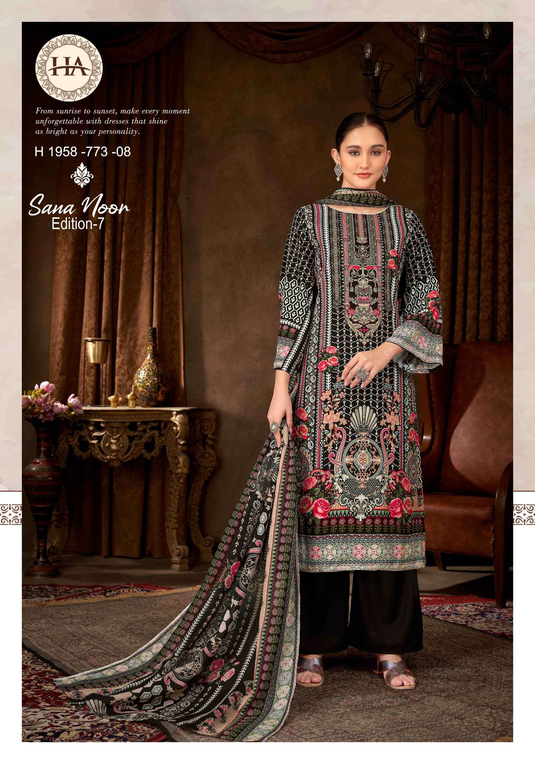 harshit fashion sana noor vol-7 colors swarovski work designer festival wear suit supplier 
