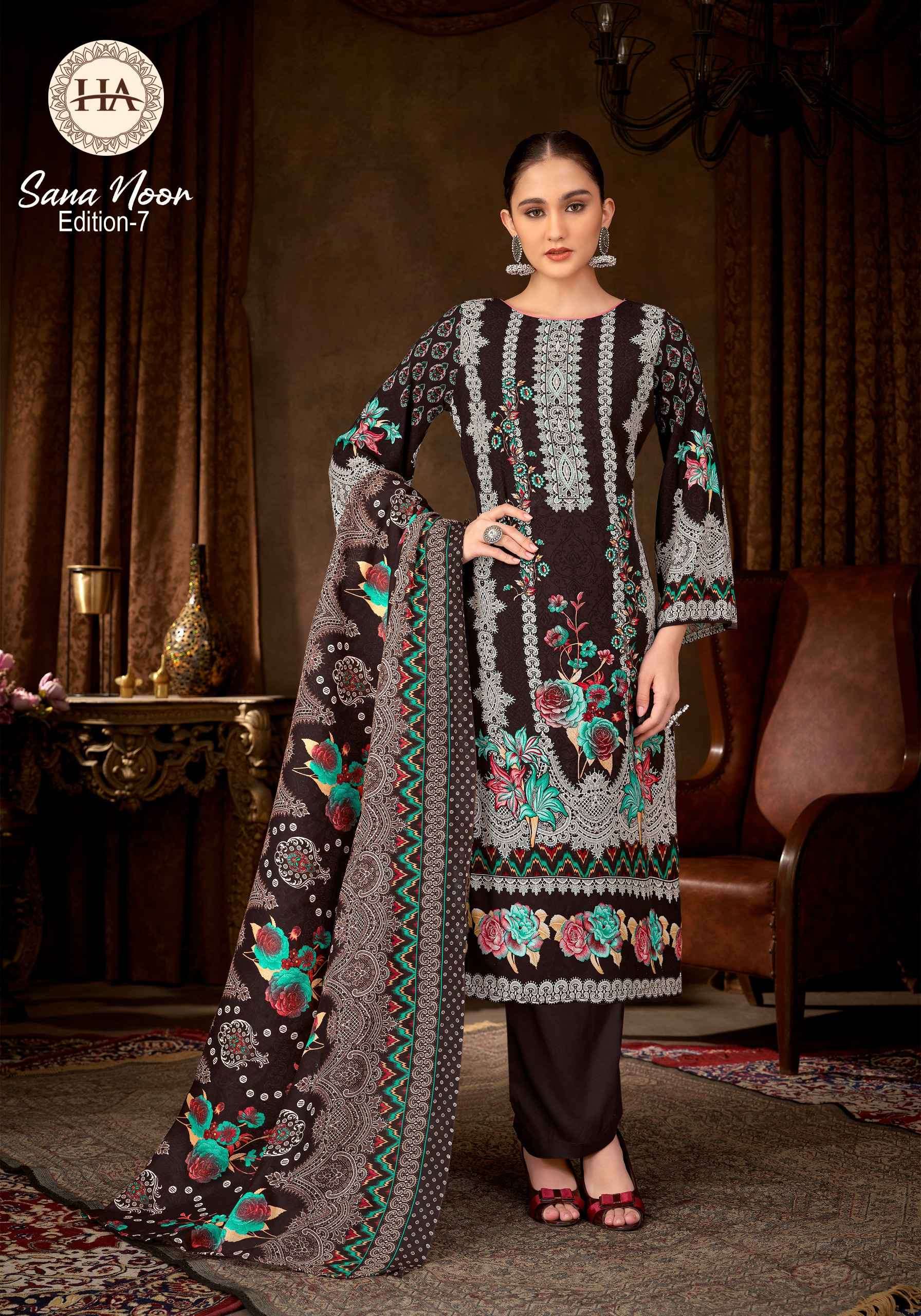 harshit fashion sana noor vol-7 colors swarovski work designer festival wear suit supplier 