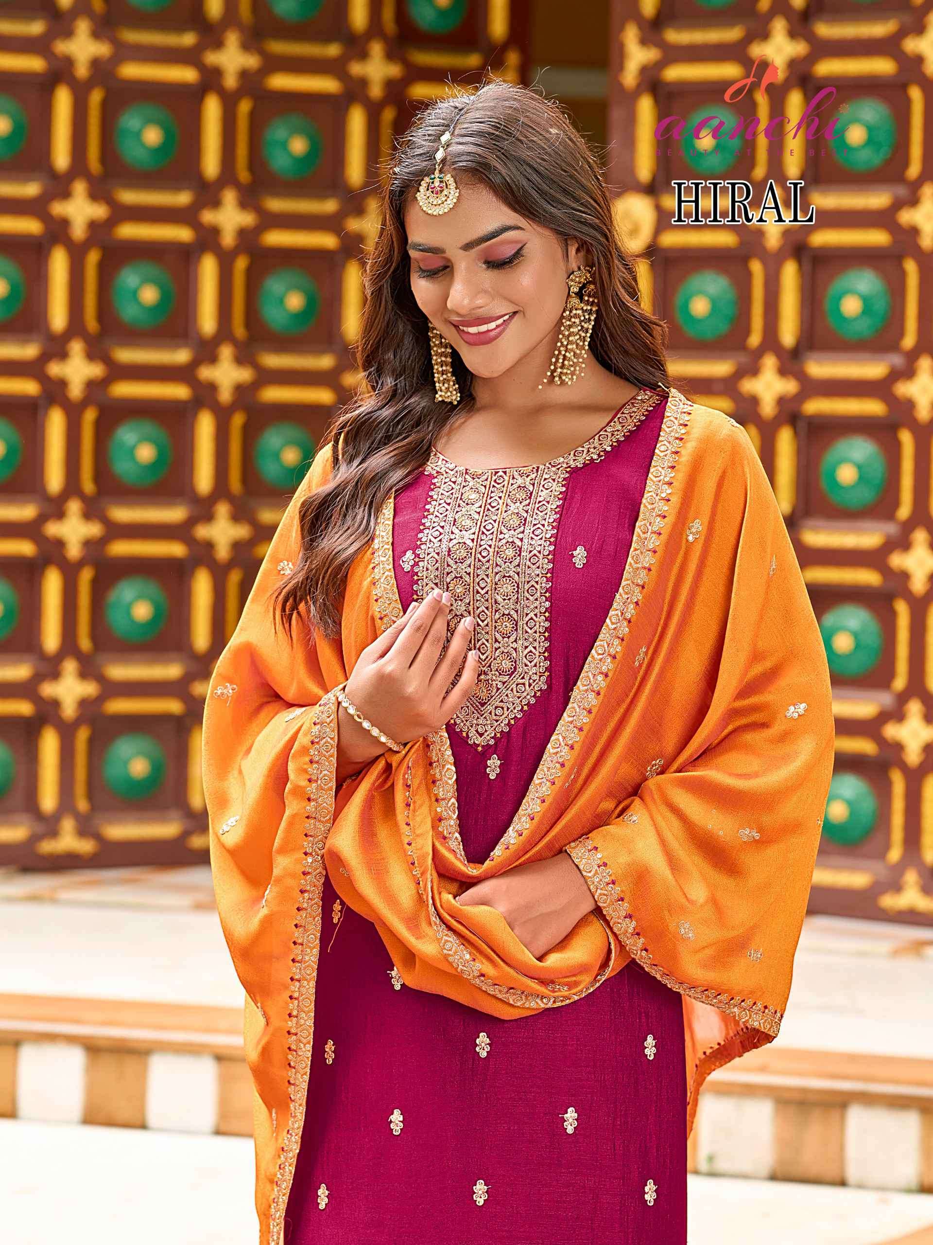  hiral by aanchi colors fancy designer casual wear straight cut kurti wholesaler 