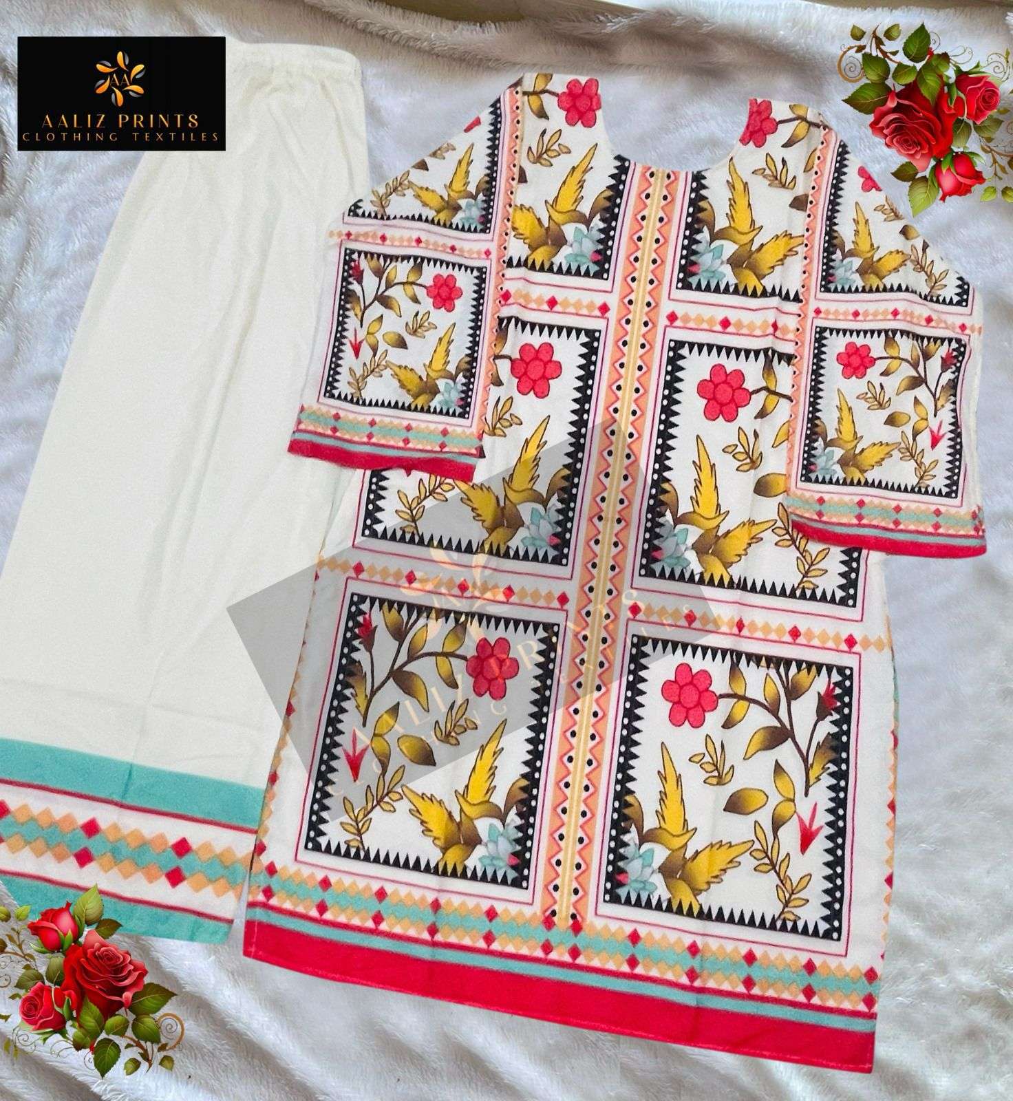hollywood cord set vol-1 by aaliz prints casual wear lawn readymade cord set supplier 