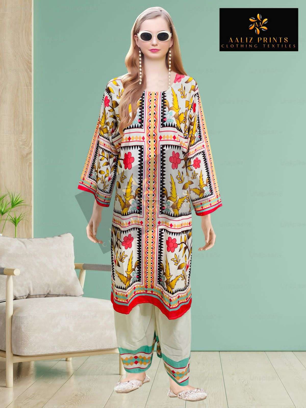 hollywood cord set vol-1 by aaliz prints casual wear lawn readymade cord set supplier 