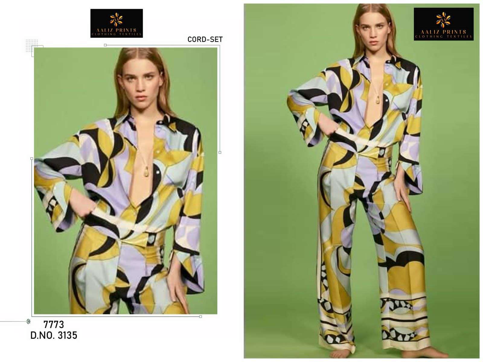 hollywood cord set vol-1 by aaliz prints casual wear lawn readymade cord set supplier 