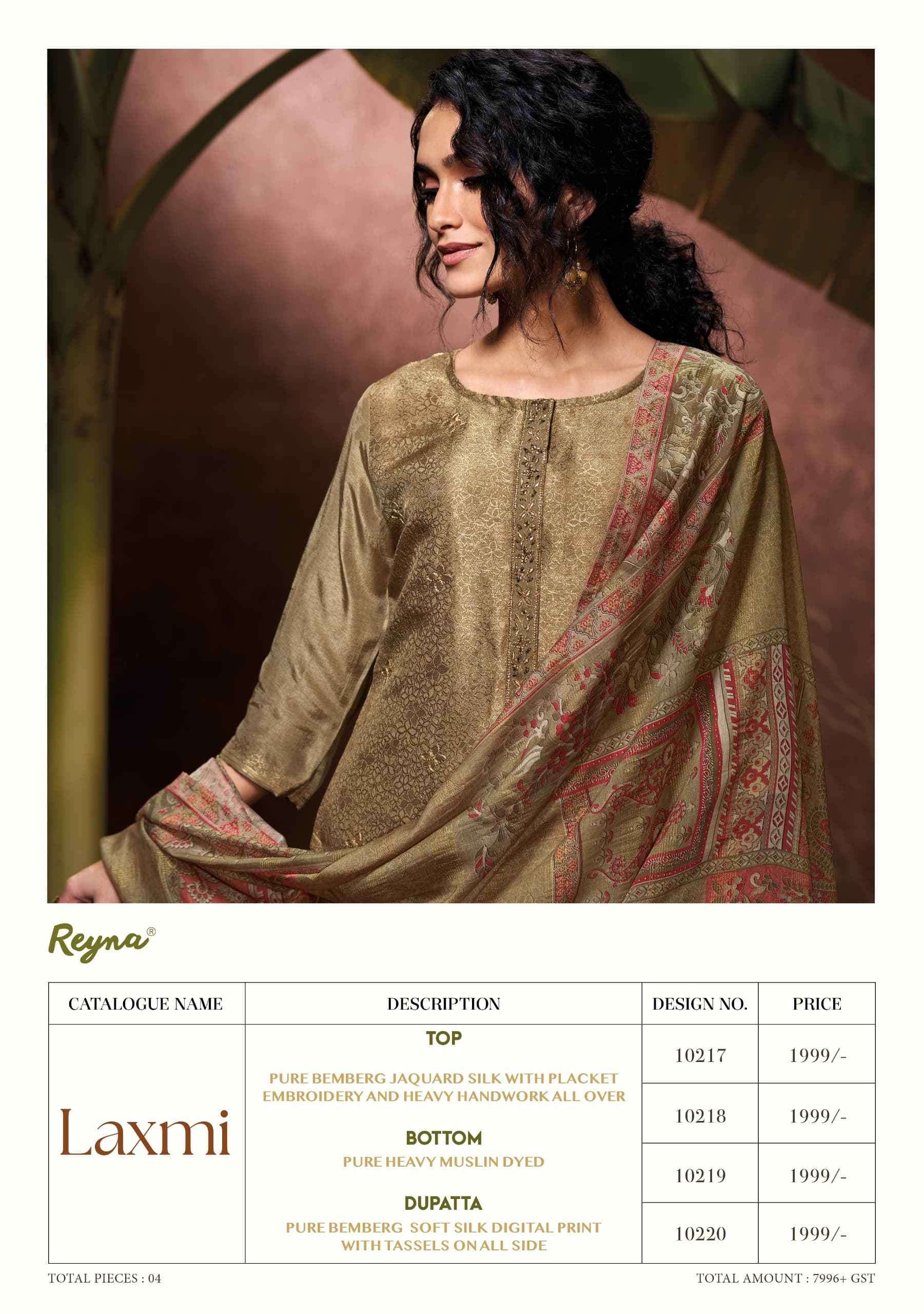 laxmi by reyna colors latest designer casual wear embroidered suit supplier 