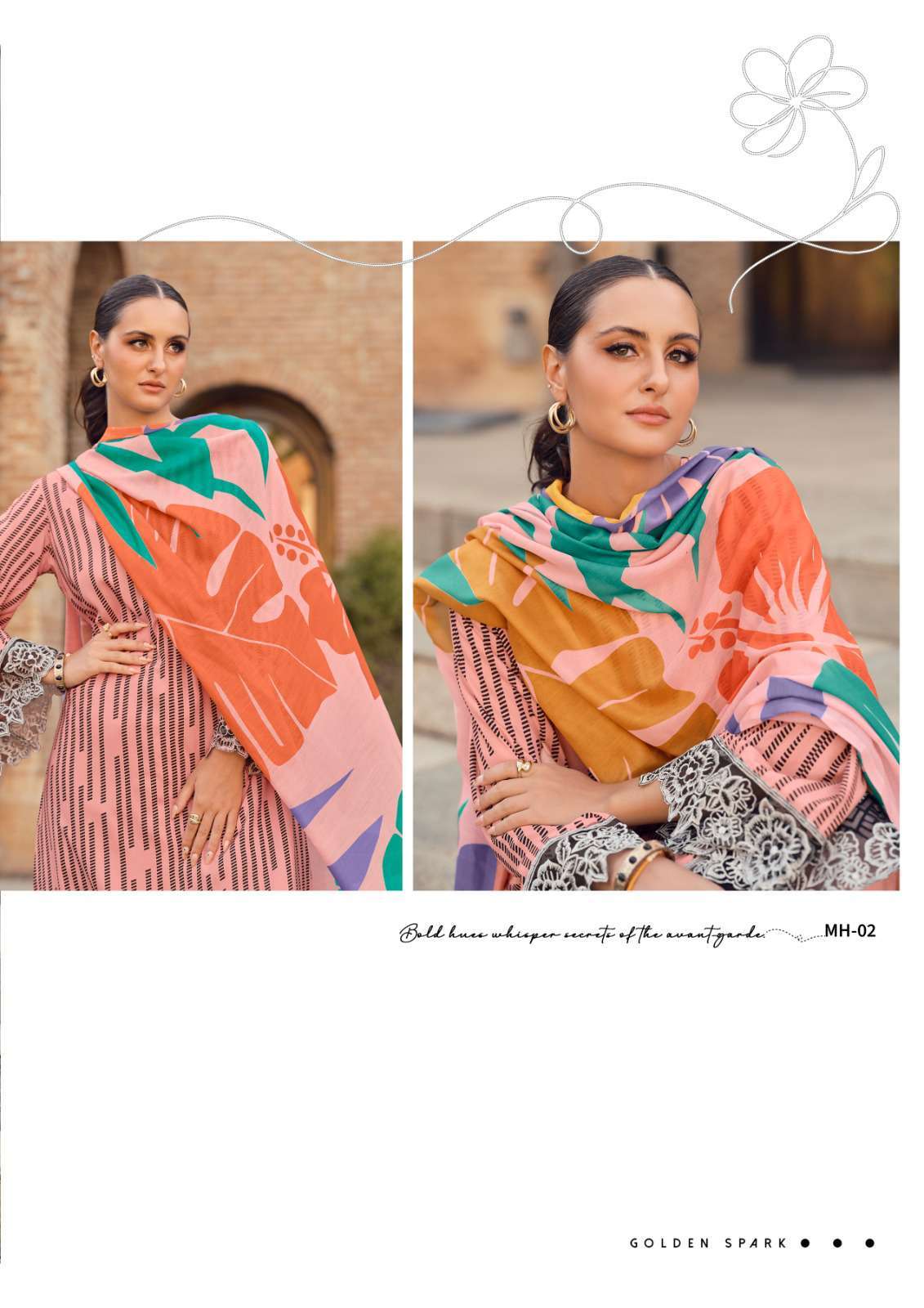 maham edition-2 by hermitage colors casual wear designer jam satin suit supplier 