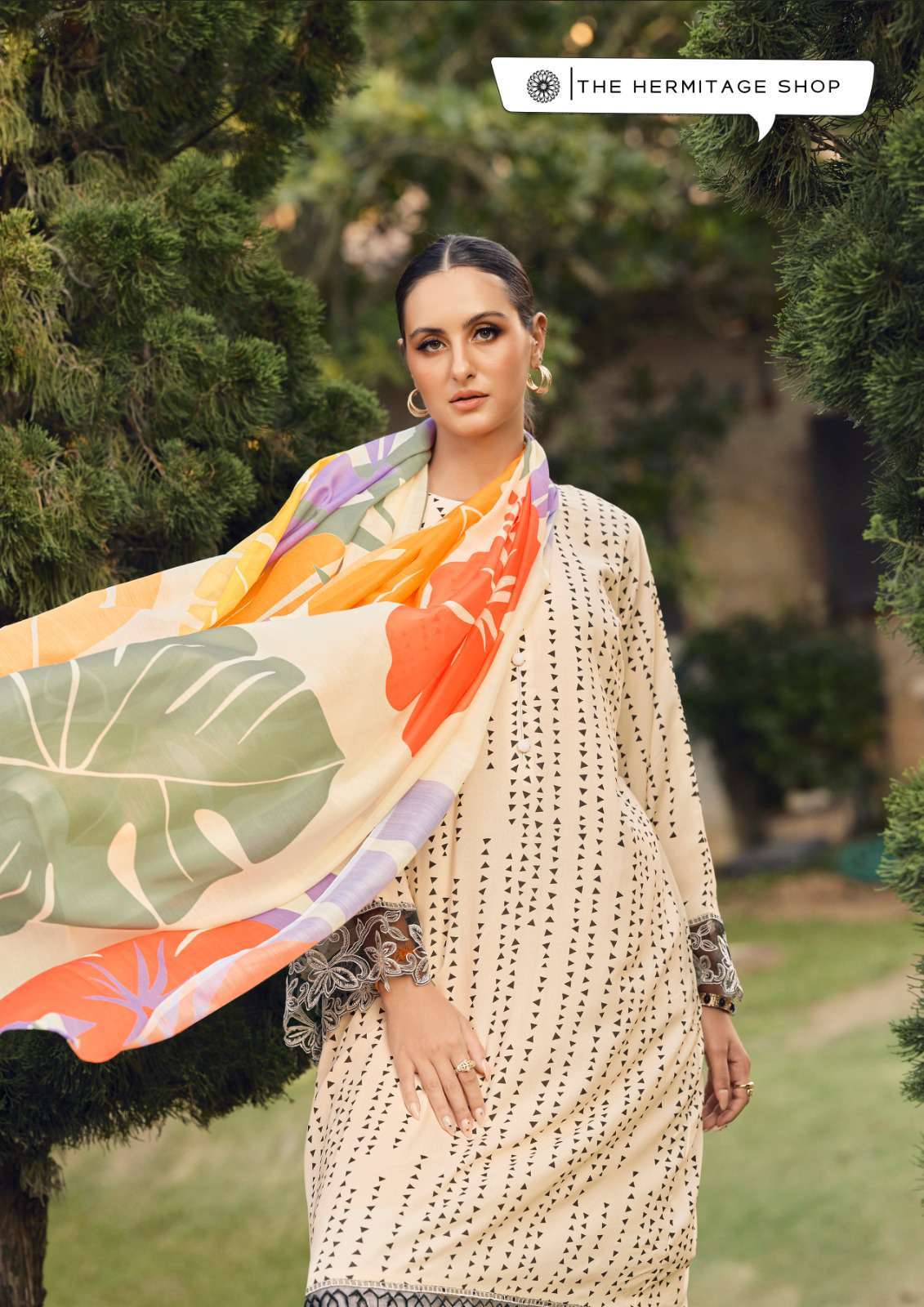 maham edition-2 by hermitage colors casual wear designer jam satin suit supplier 