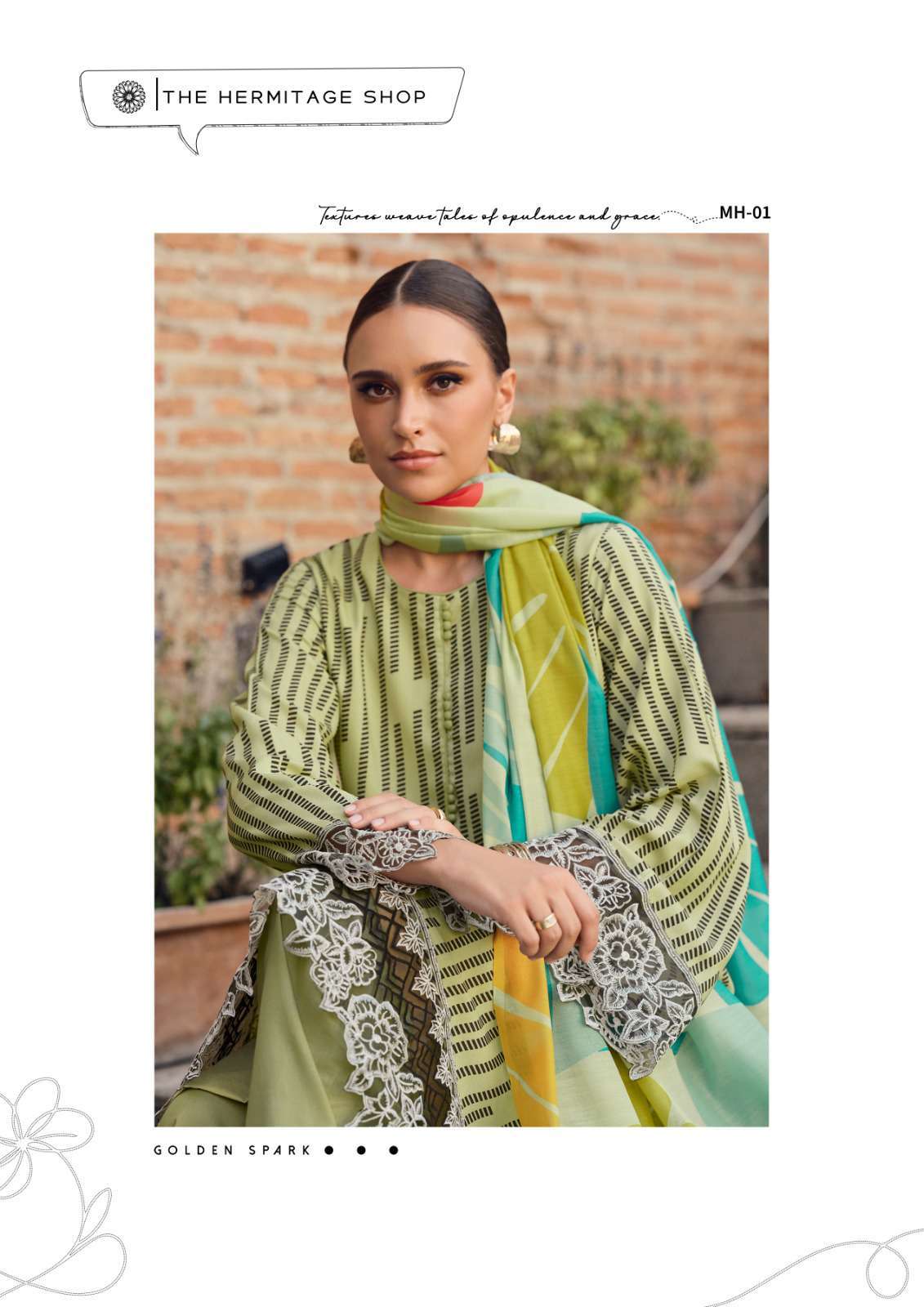 maham edition-2 by hermitage colors casual wear designer jam satin suit supplier 