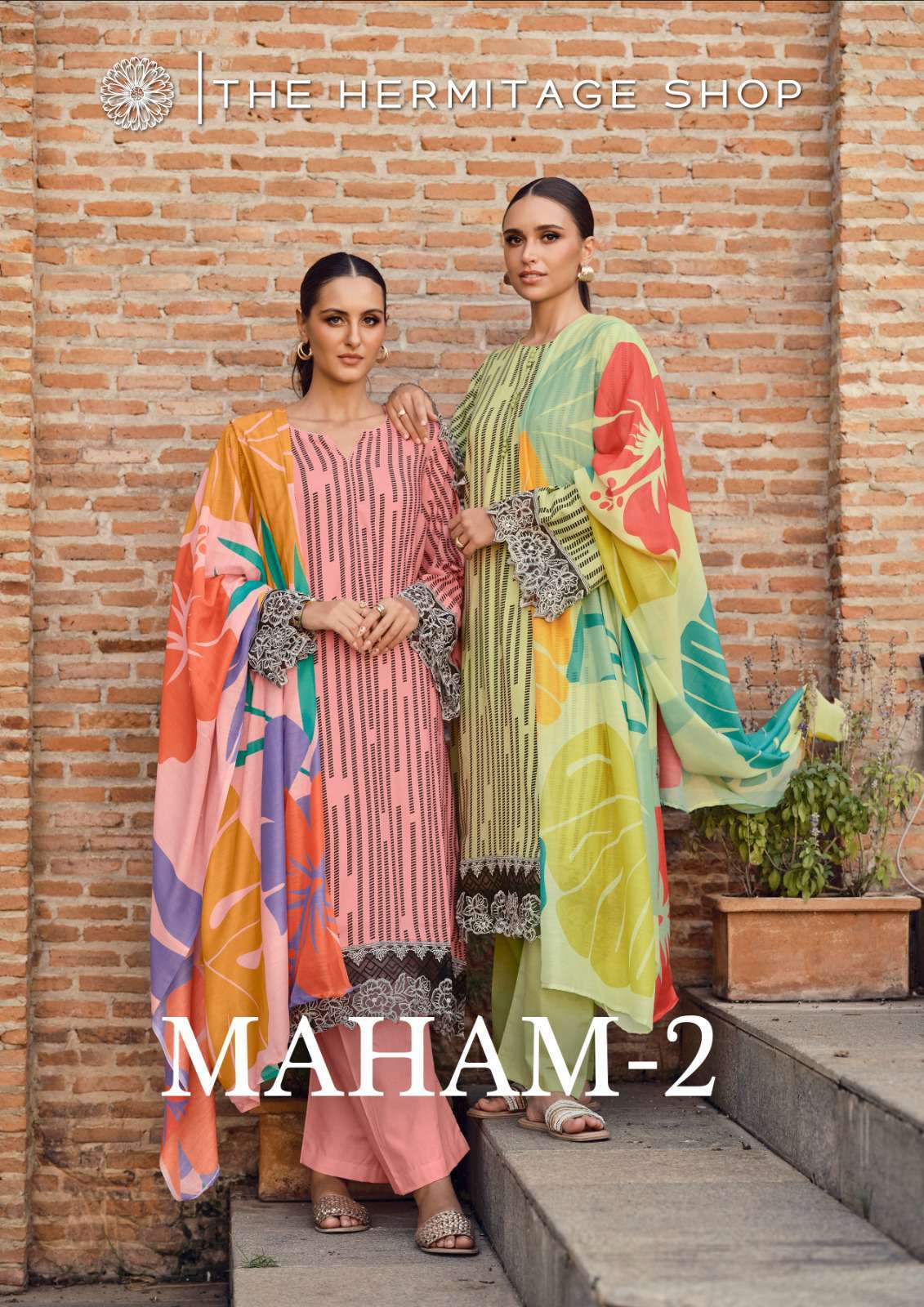 maham edition-2 by hermitage colors casual wear designer jam satin suit supplier 