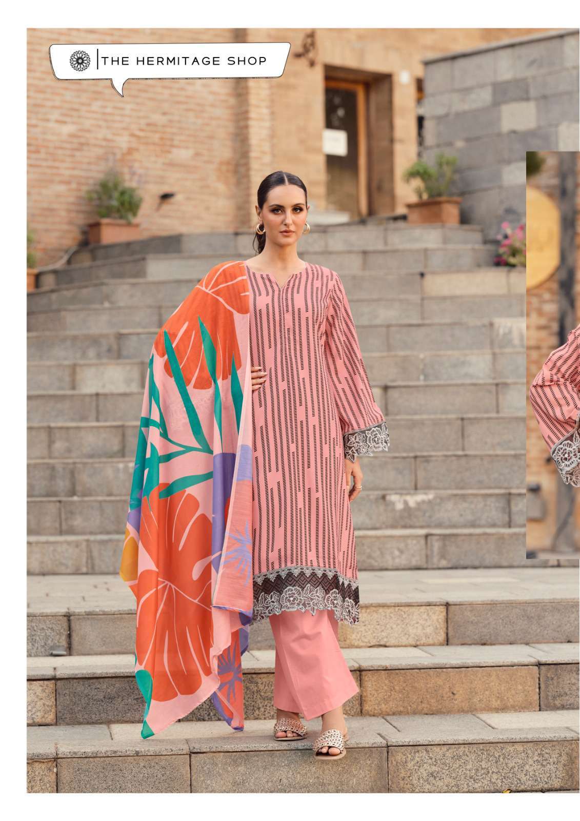 maham edition-2 by hermitage colors casual wear designer jam satin suit supplier 