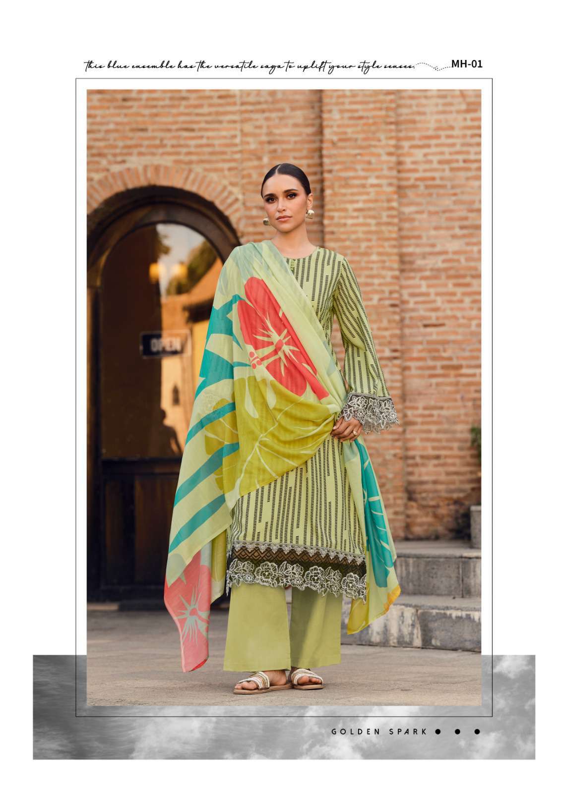 maham edition-2 by hermitage colors casual wear designer jam satin suit supplier 