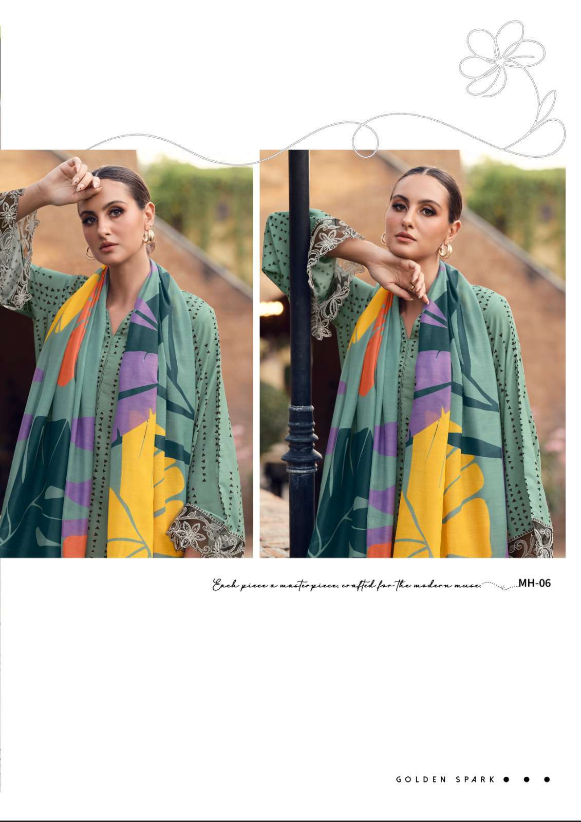 maham edition-2 by hermitage colors casual wear designer jam satin suit supplier 