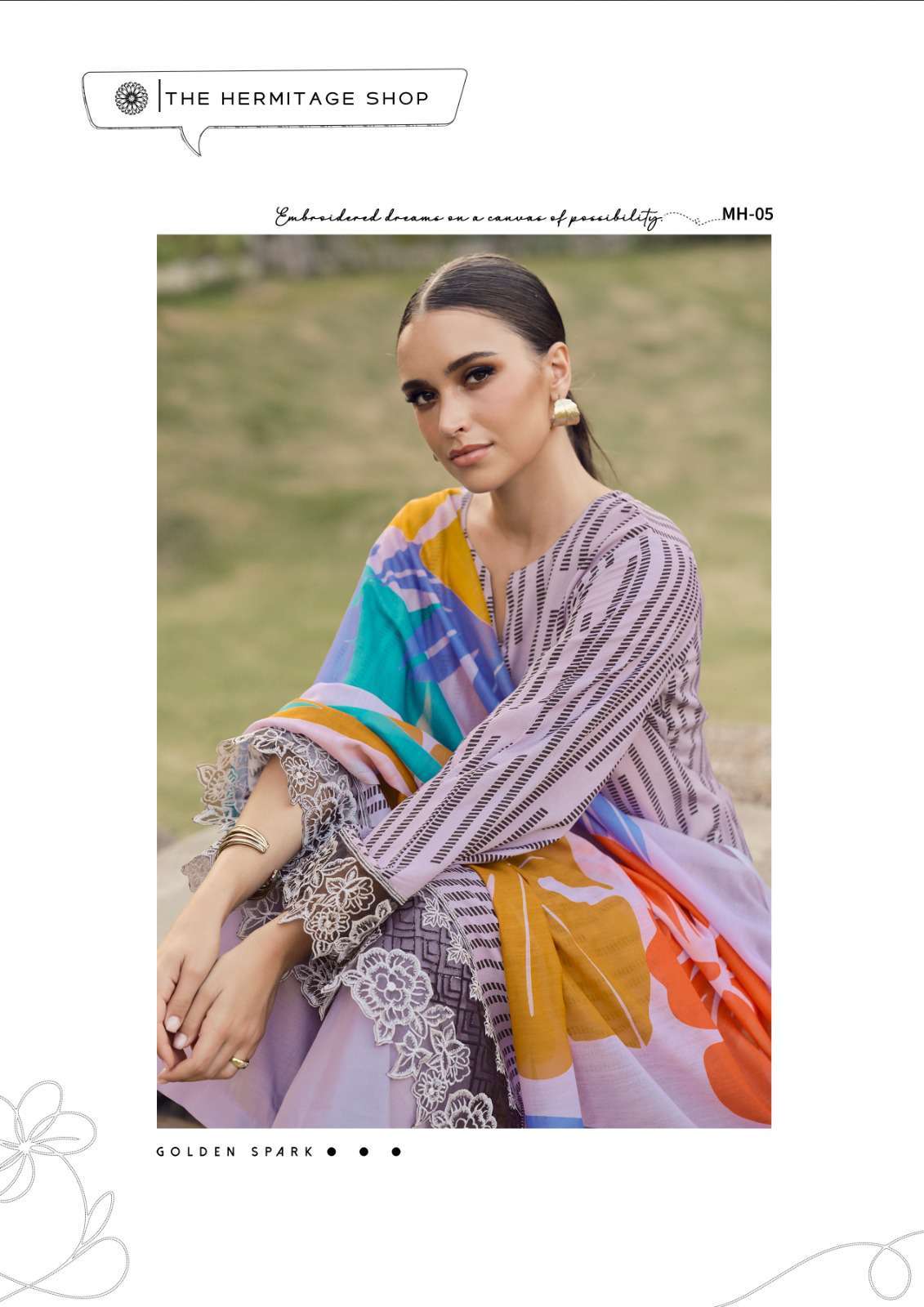 maham edition-2 by hermitage colors casual wear designer jam satin suit supplier 