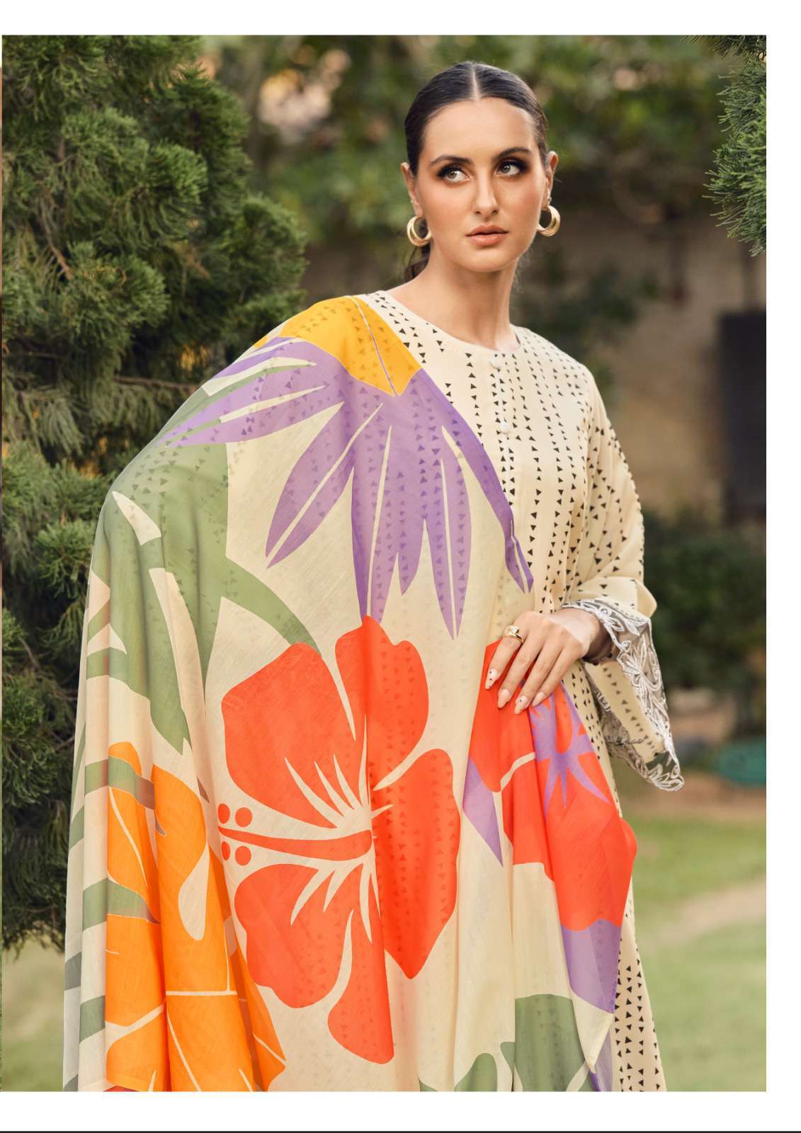 maham edition-2 by hermitage colors casual wear designer jam satin suit supplier 