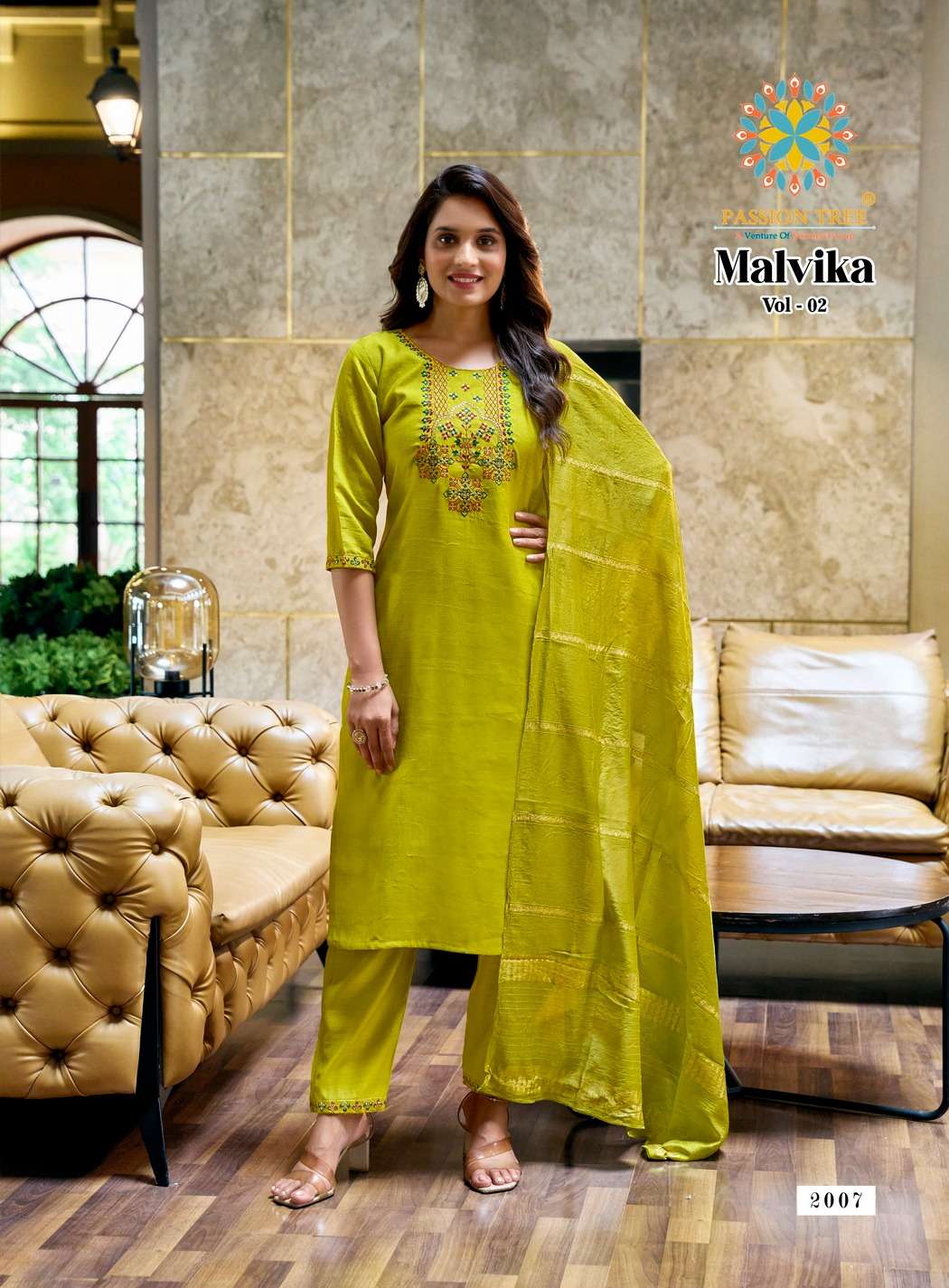 malvika vol-2 by passion tree colors latest designer casual wear vertican straight sut kurti supplier 