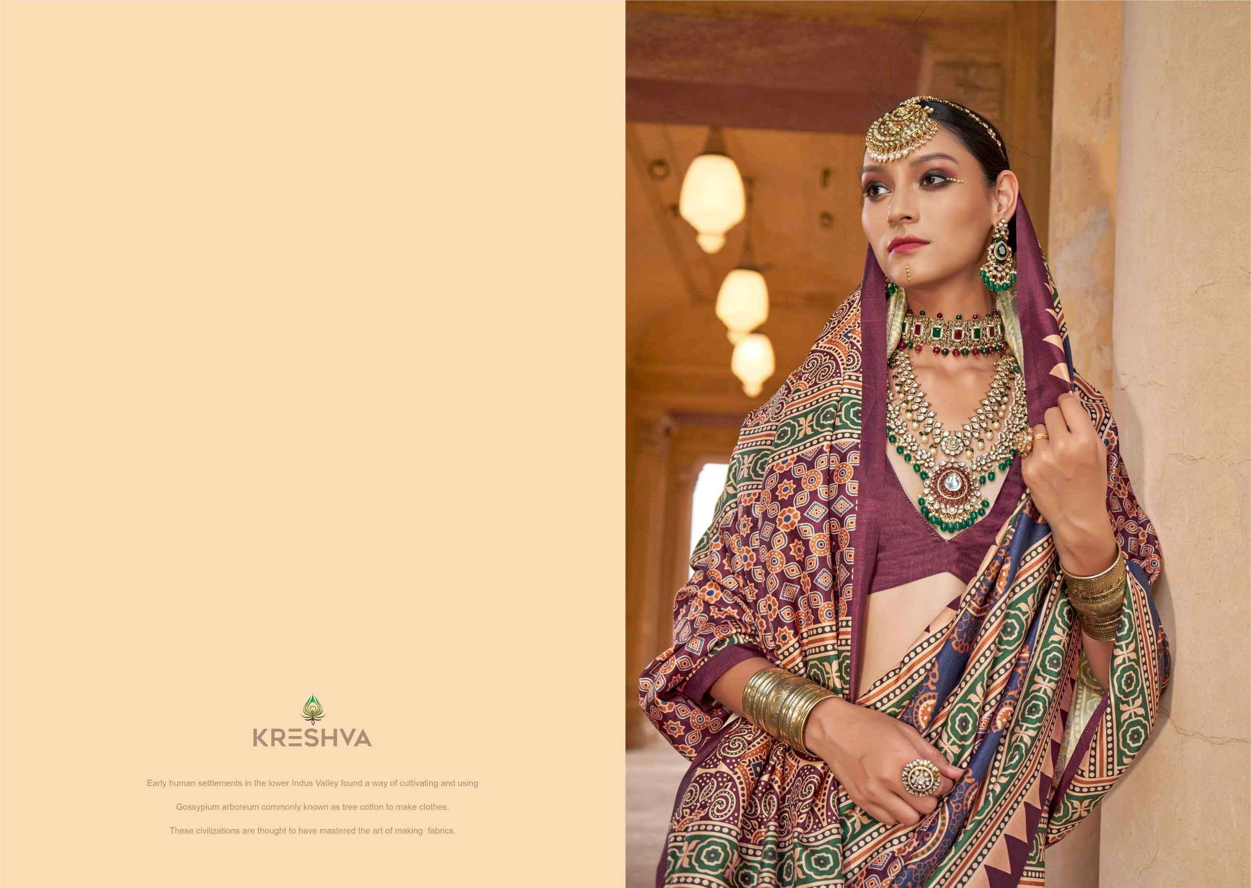mantraa by kreshva colors latest designer party wear silk saree supplier 