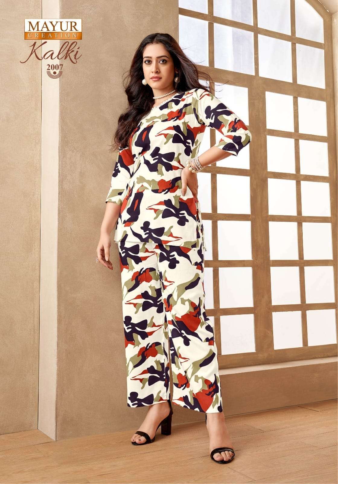 mayur creation kalki vol-2 rayon printed designer readymade cord set supplier 