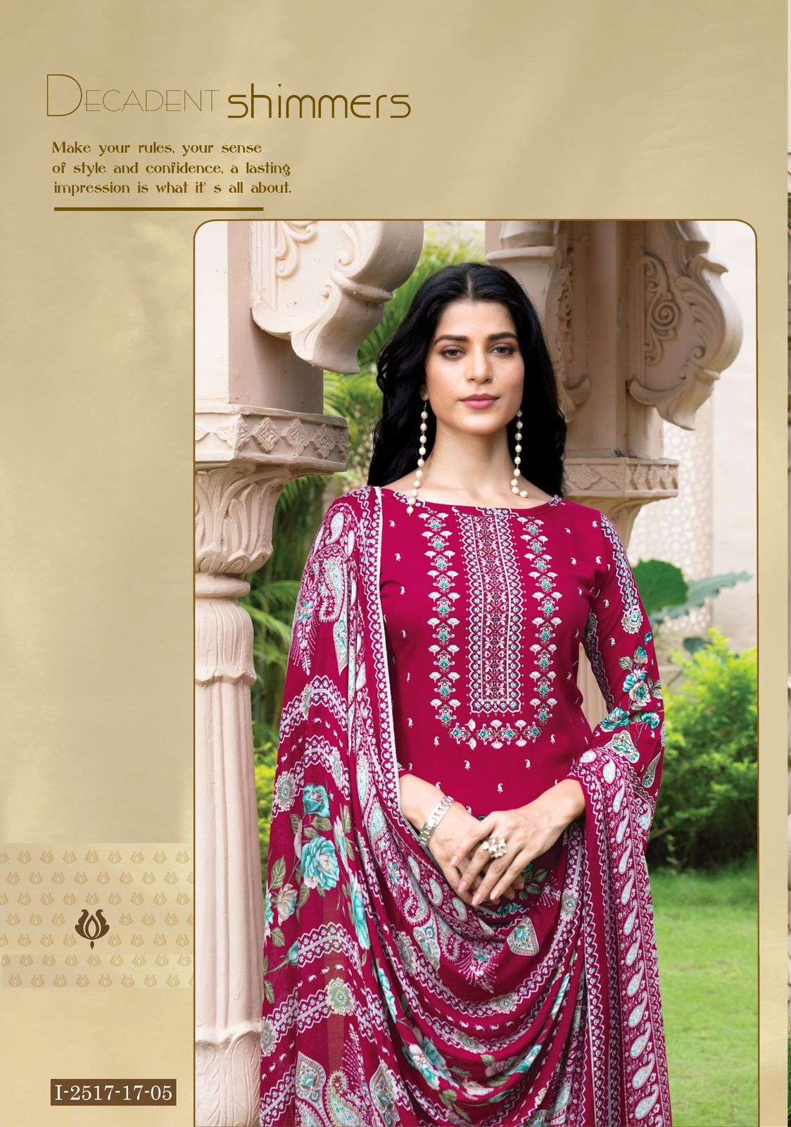 meheroon vol-8 by harshit colors exclusive print with heavy handwork suit wholesaler 