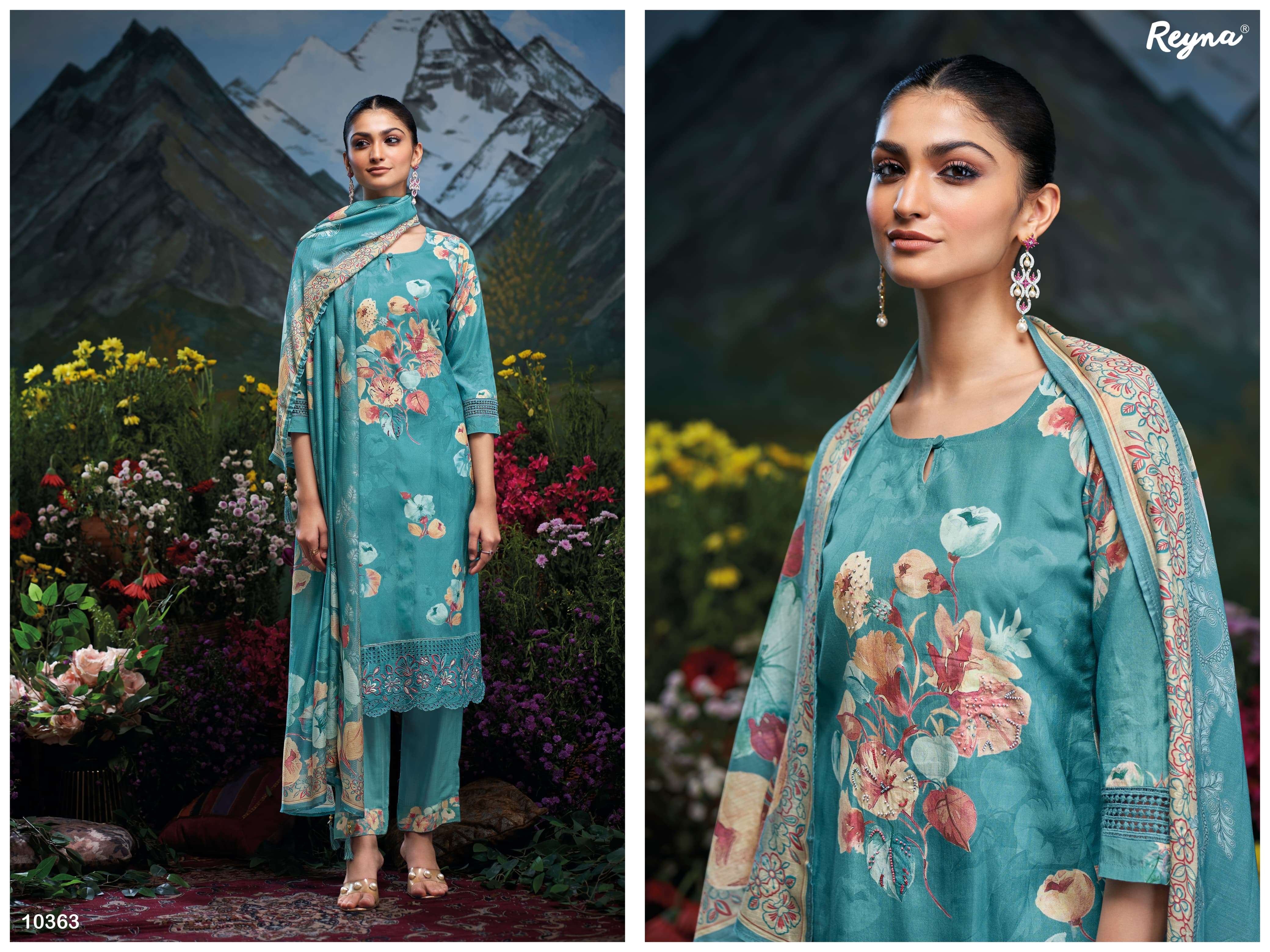 miele by reyna colors exclusive designer fancy hadnwork with printed salwar kameez supplier 