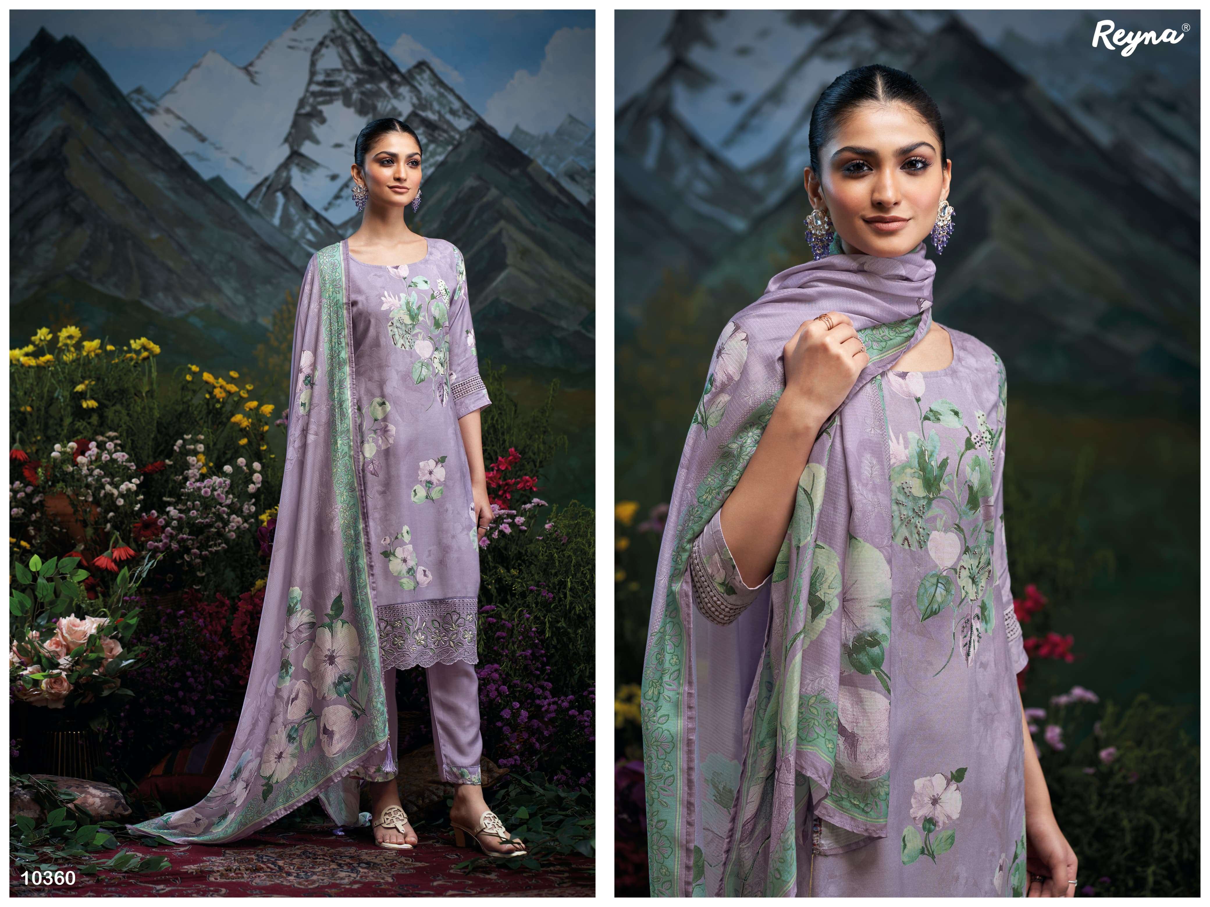 miele by reyna colors exclusive designer fancy hadnwork with printed salwar kameez supplier 