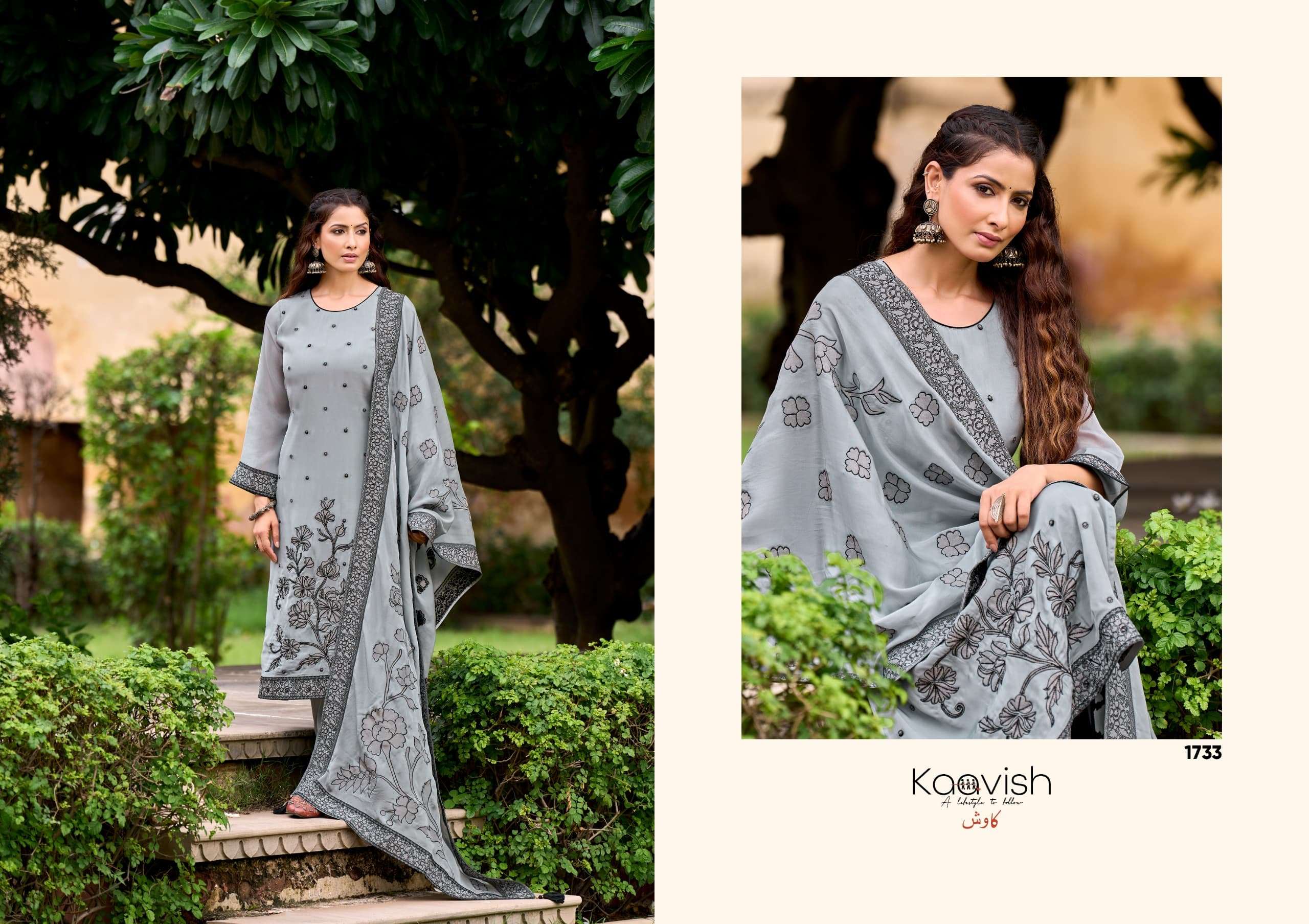 moksha by kaavish colors fancy handwork casual wear salwar kameez wholesaler 