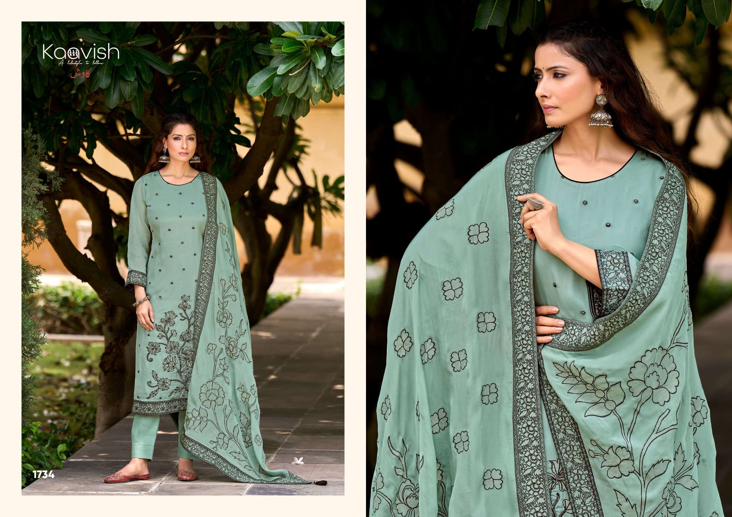 moksha by kaavish colors fancy handwork casual wear salwar kameez wholesaler 