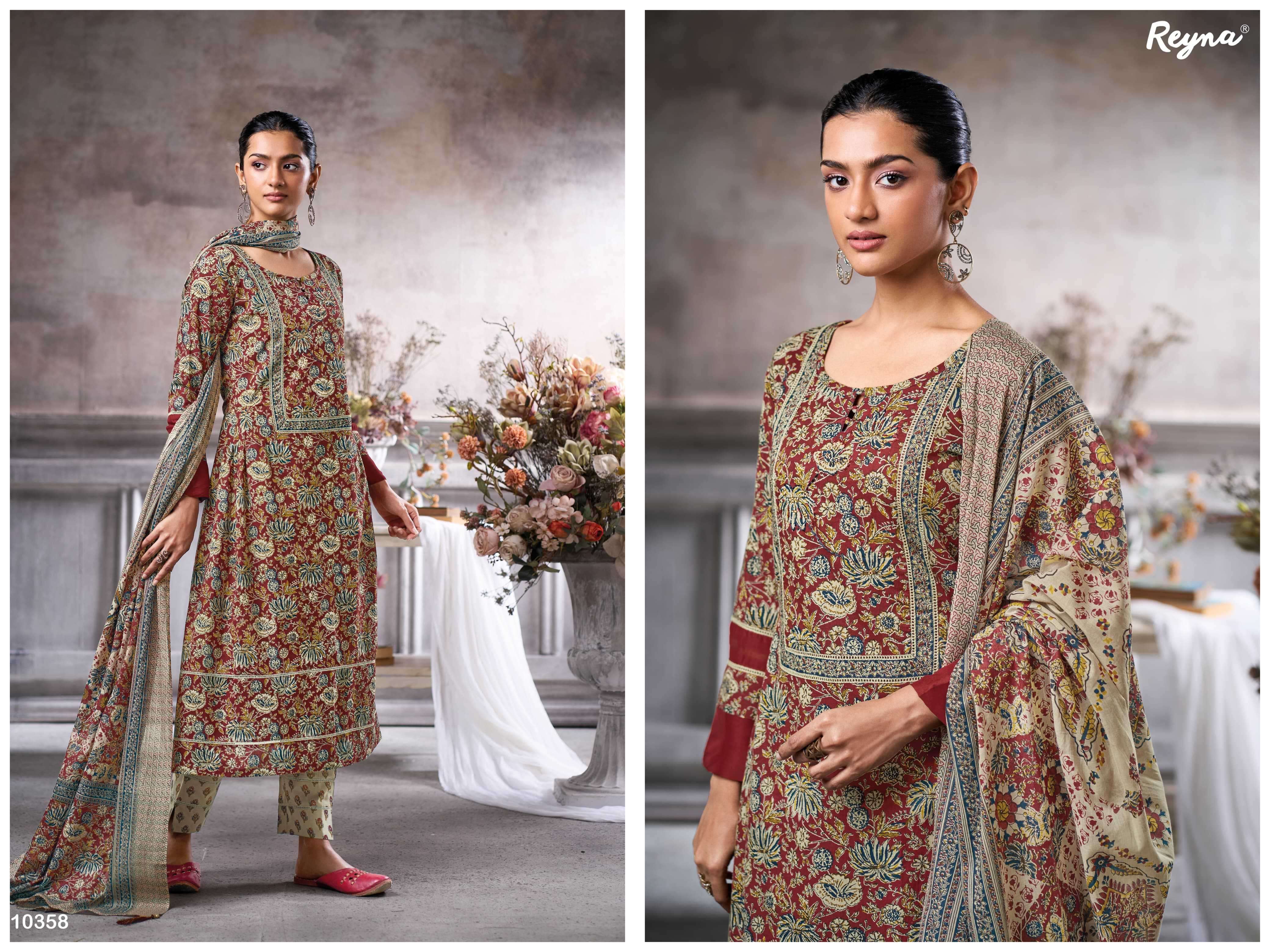 naz by reyna colors best designer party wear cotton salwar suit wholesaler 