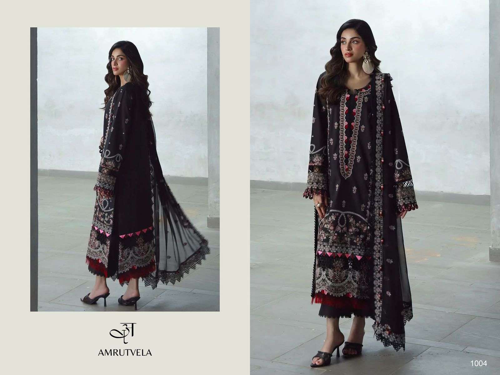 ombre classic amrutvela colors best designer embroidery work cotton suit wholesaler 