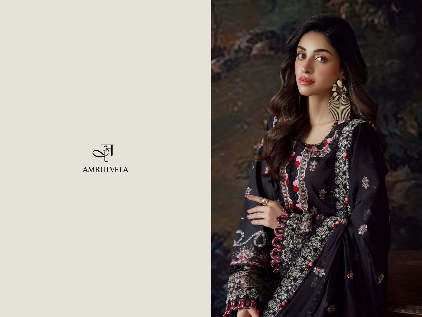 ombre classic amrutvela colors best designer embroidery work cotton suit wholesaler 